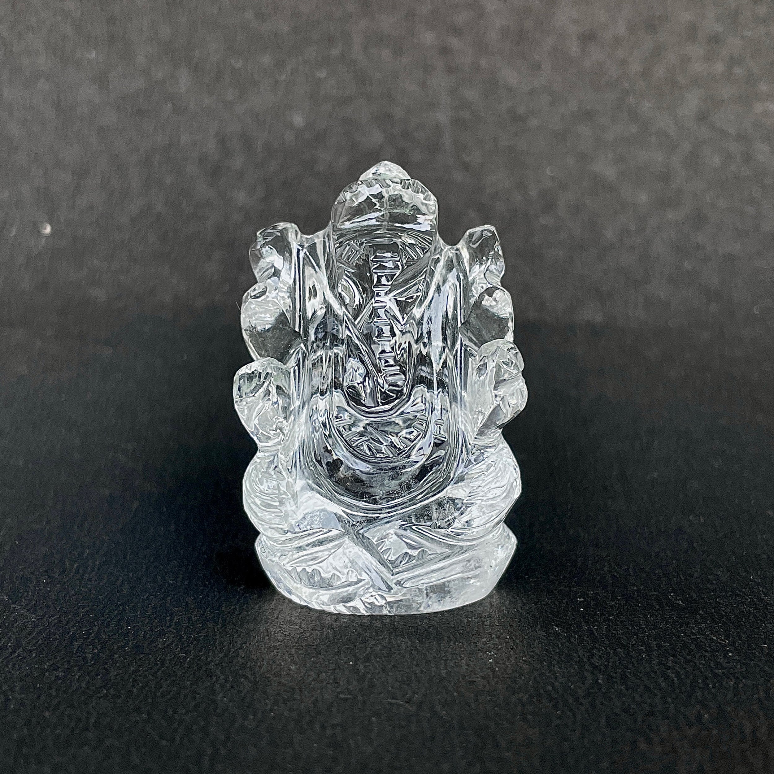 รูปเคารพพระพิฆเนศคริสตัลควอตซ์ 168.5 กะรัต สูง 4.3 ซม.(CST-MRT-29.)