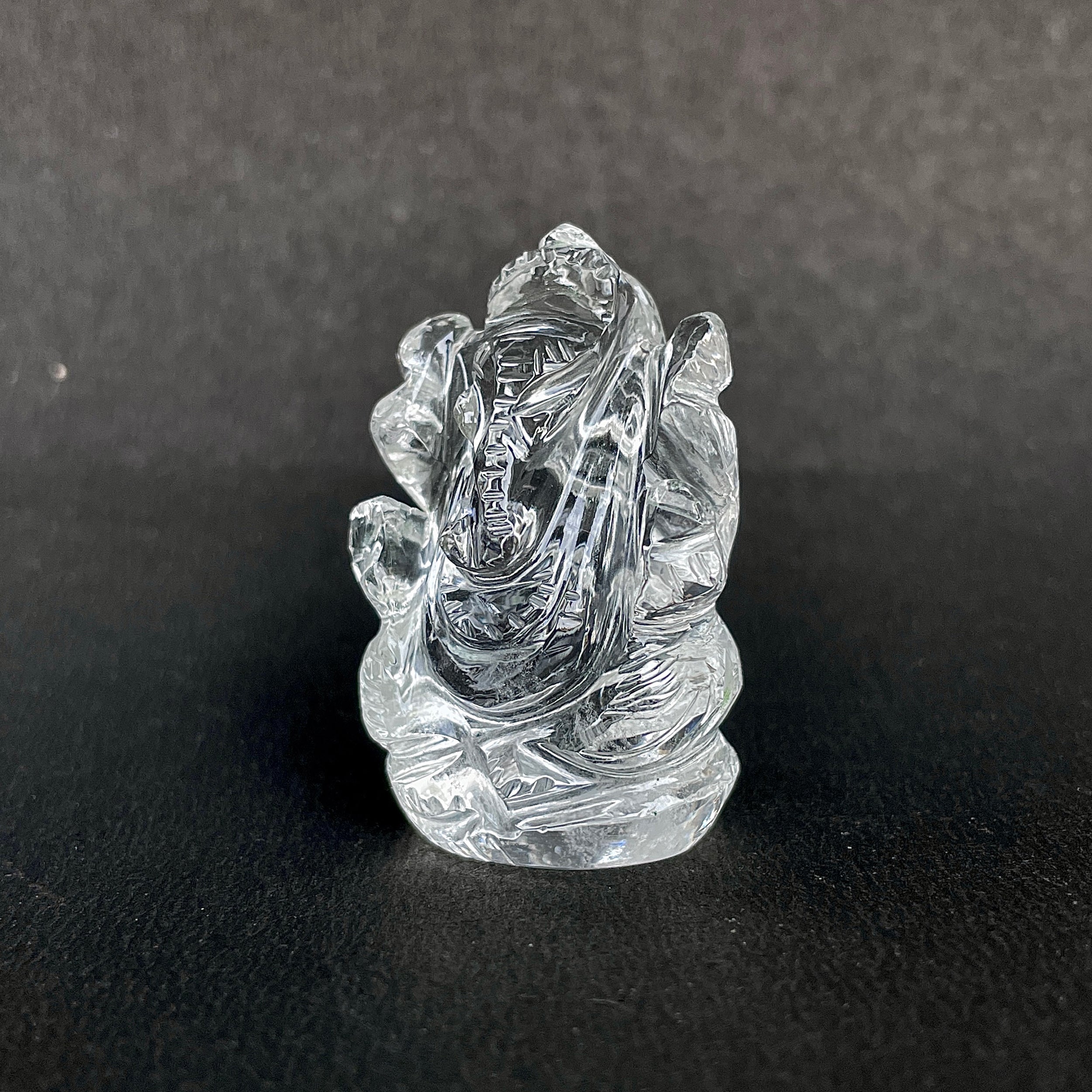 รูปเคารพพระพิฆเนศคริสตัลควอตซ์ 168.5 กะรัต สูง 4.3 ซม.(CST-MRT-29.)