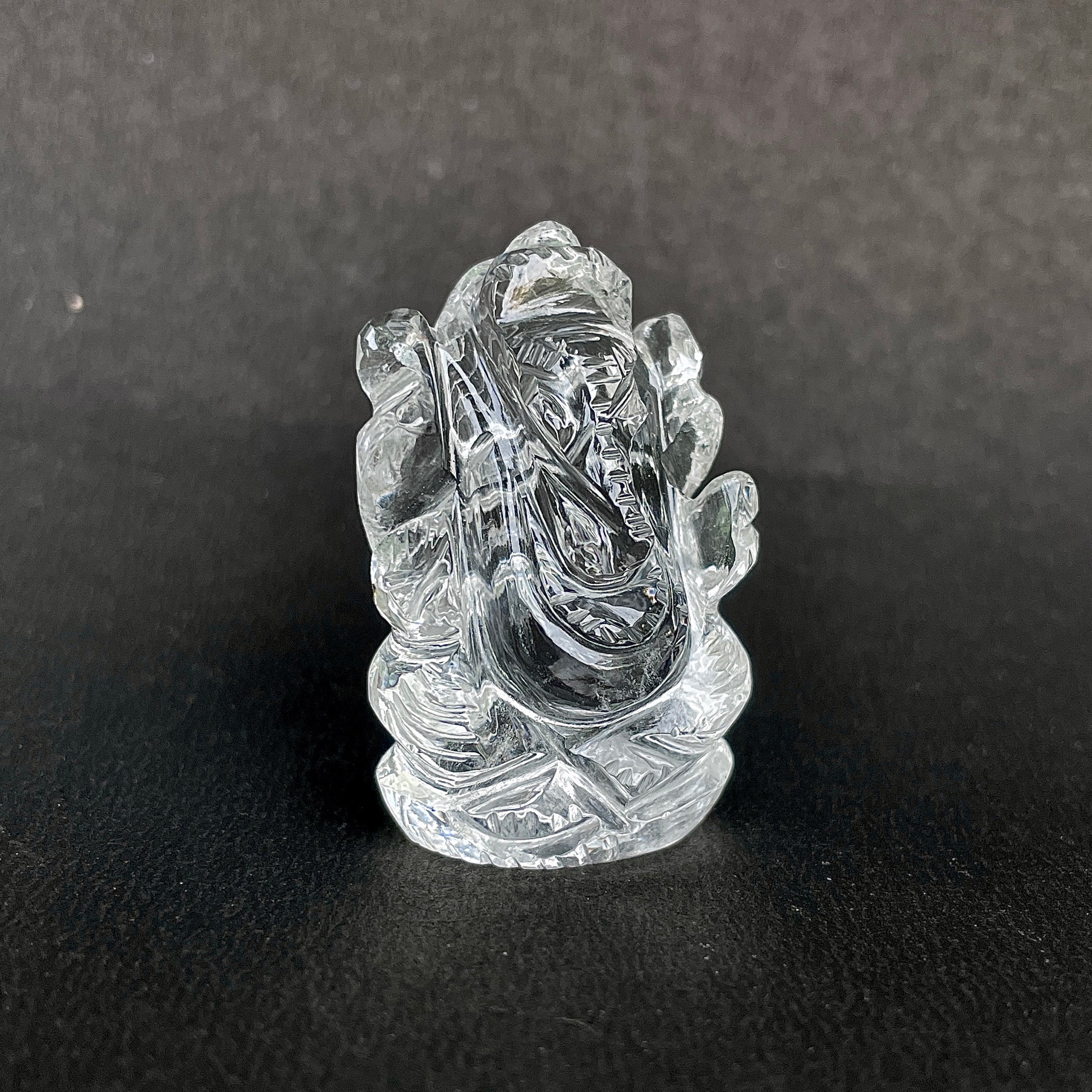 รูปเคารพพระพิฆเนศคริสตัลควอตซ์ 168.5 กะรัต สูง 4.3 ซม.(CST-MRT-29.)