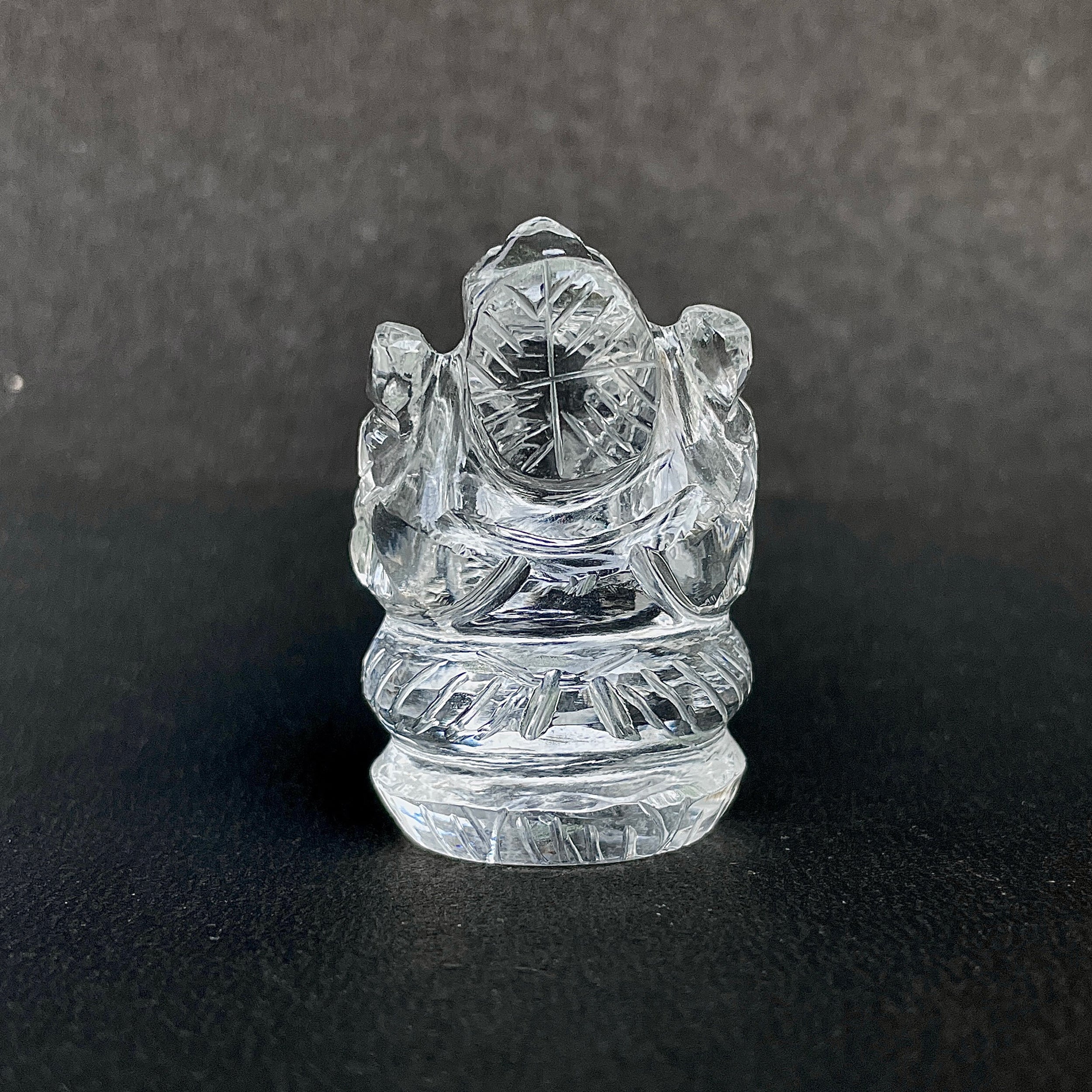 รูปเคารพพระพิฆเนศคริสตัลควอตซ์ 168.5 กะรัต สูง 4.3 ซม.(CST-MRT-29.)