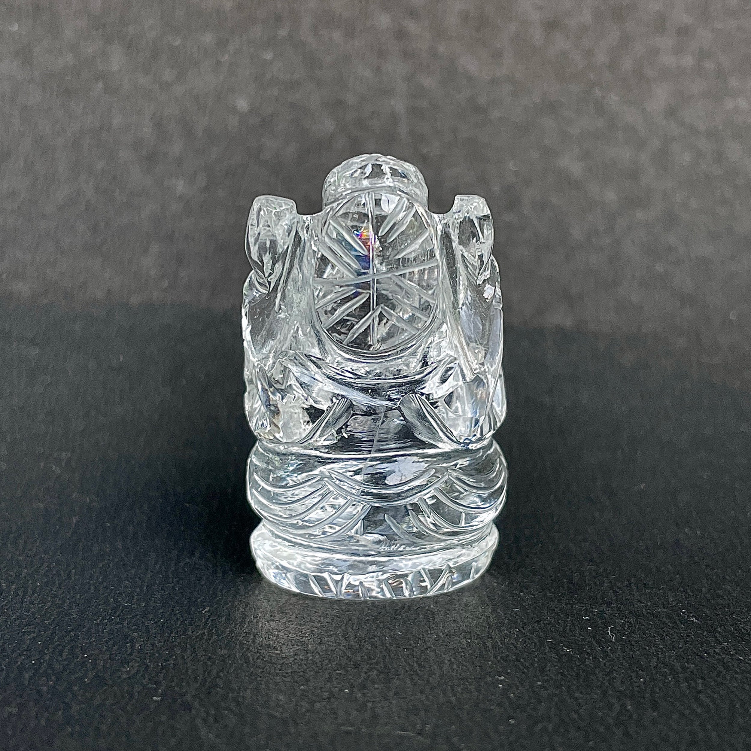 Crystal Quartz Ganesha Idol 136.5 Carat Idol Height-4 CM-(CST-MRT-30.)