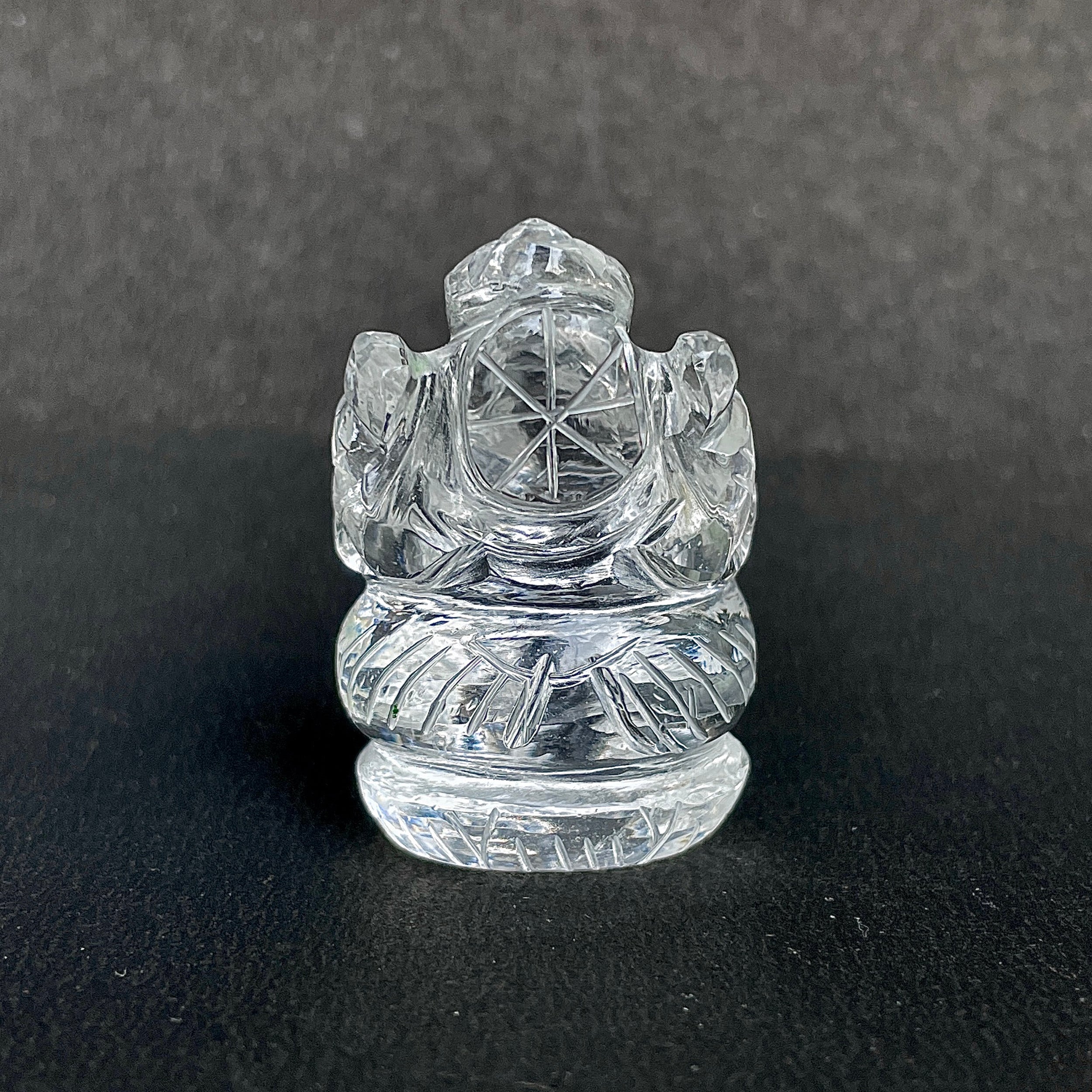 รูปเคารพพระพิฆเนศคริสตัลควอตซ์ 160 กะรัต สูง 4 ซม.(CST-MRT-31.)