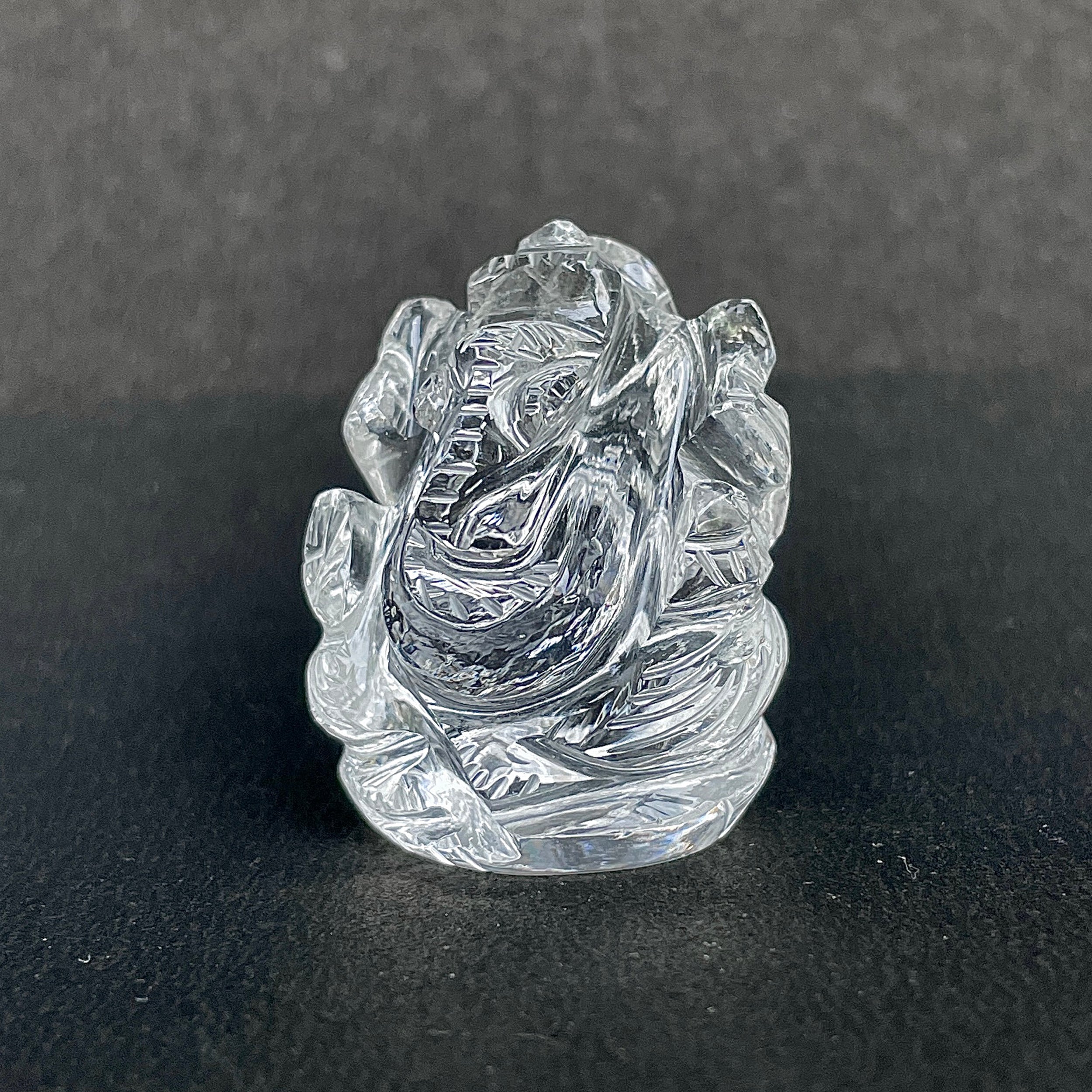 Crystal Quartz Ganesha Idol 139.5 Carat Idol Height-3.3 CM-(CST-MRT-32.)