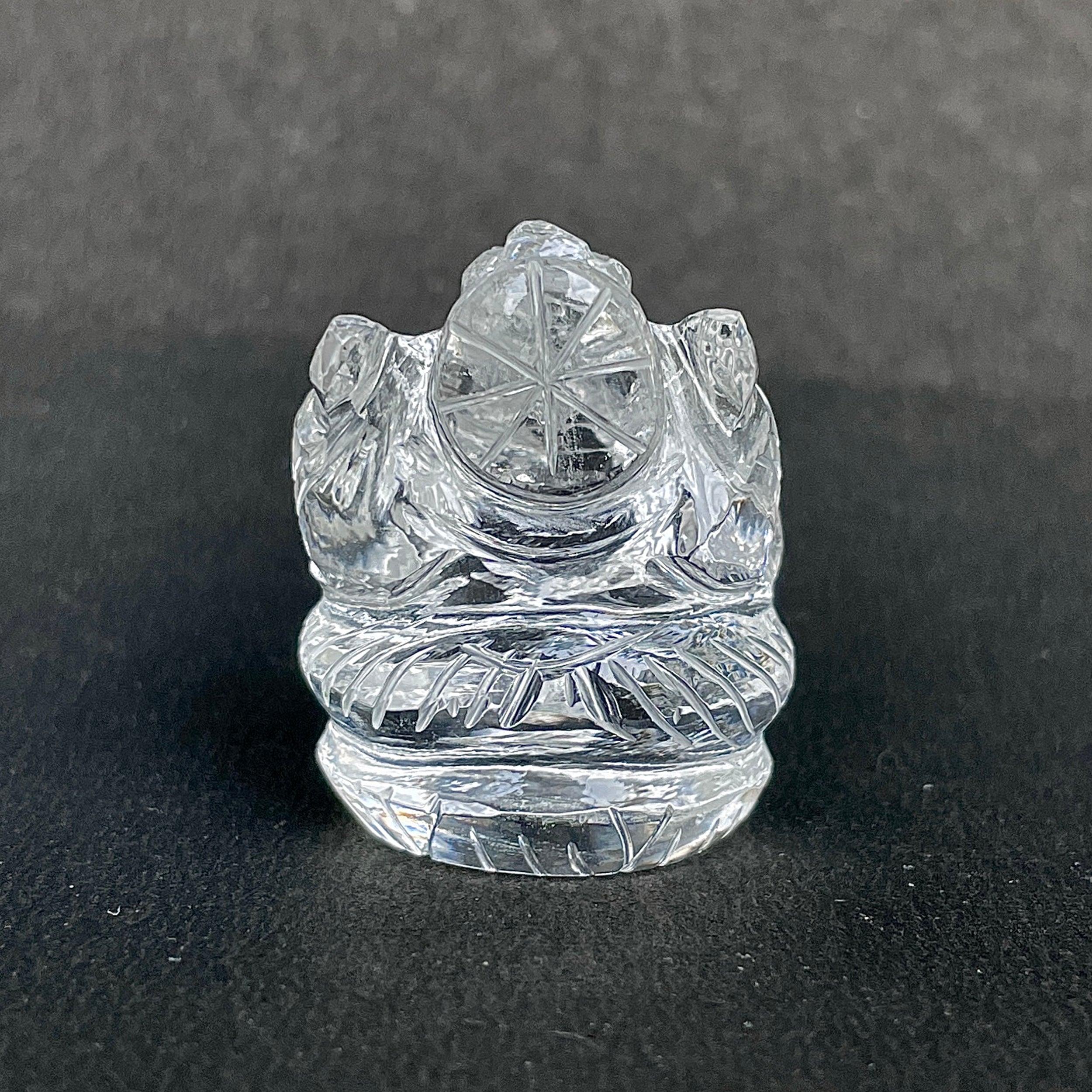 Crystal Quartz Ganesha Idol 139.5 Carat Idol Height-3.3 CM-(CST-MRT-32.)