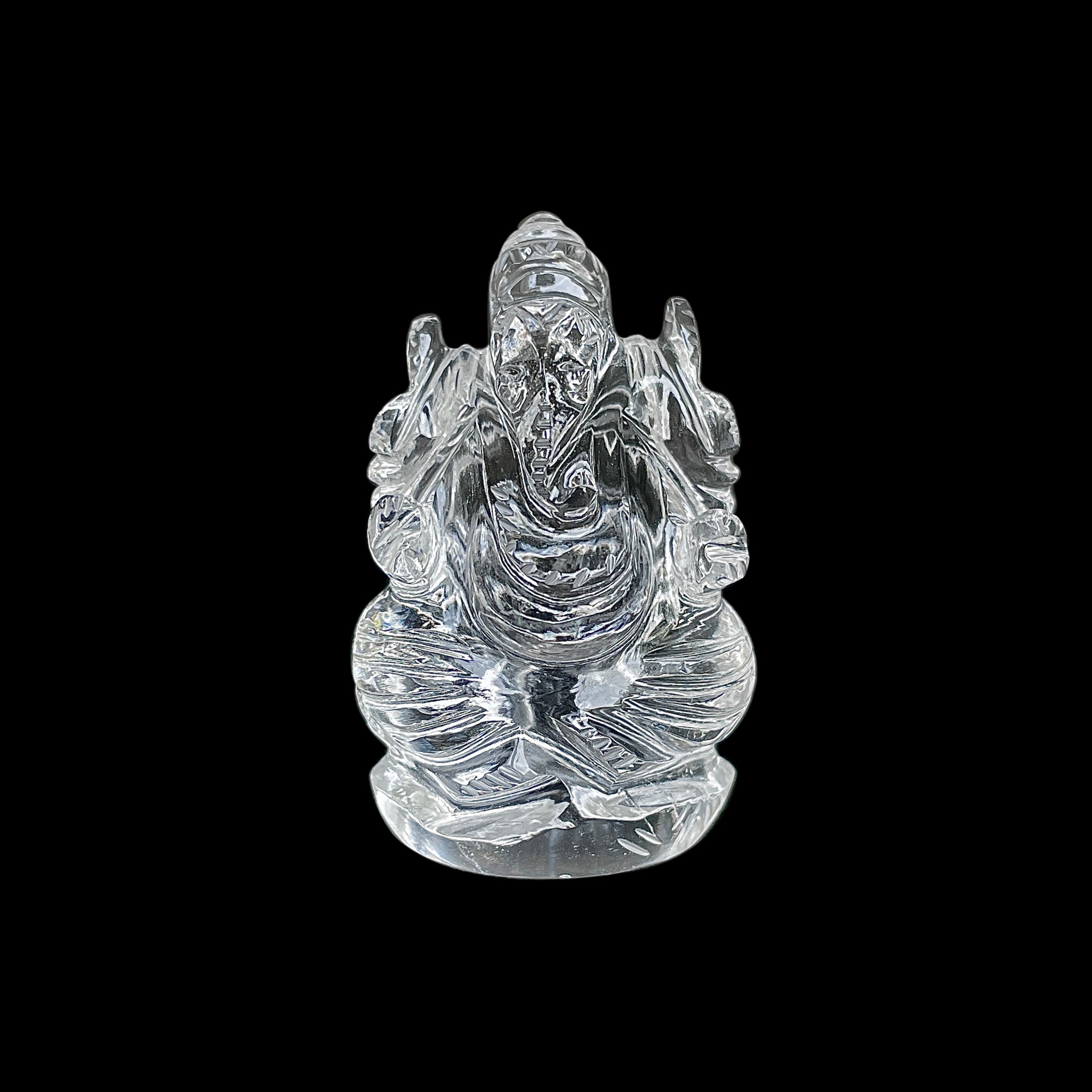 รูปเคารพพระพิฆเนศคริสตัลควอตซ์ 192.5 กะรัต สูง 4.5 ซม.(CST-MRT-33.)