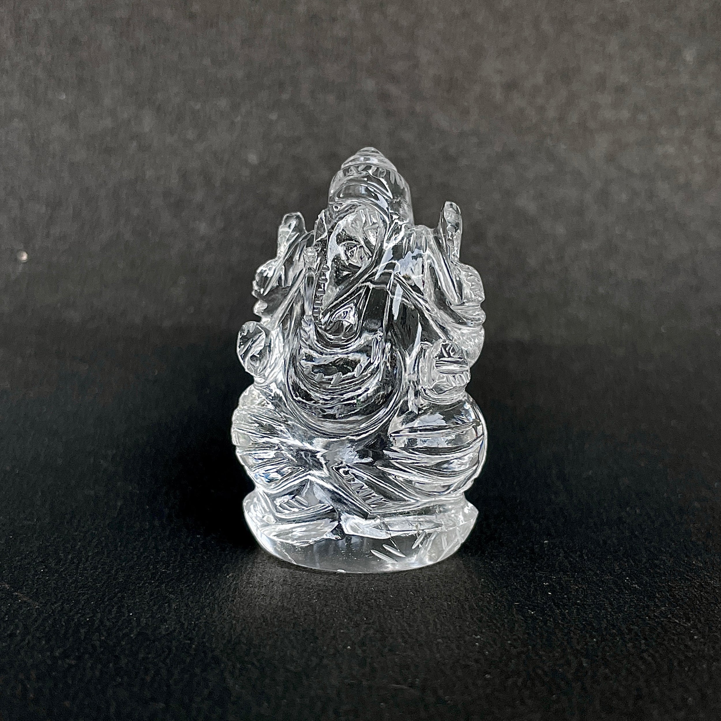 รูปเคารพพระพิฆเนศคริสตัลควอตซ์ 192.5 กะรัต สูง 4.5 ซม.(CST-MRT-33.)