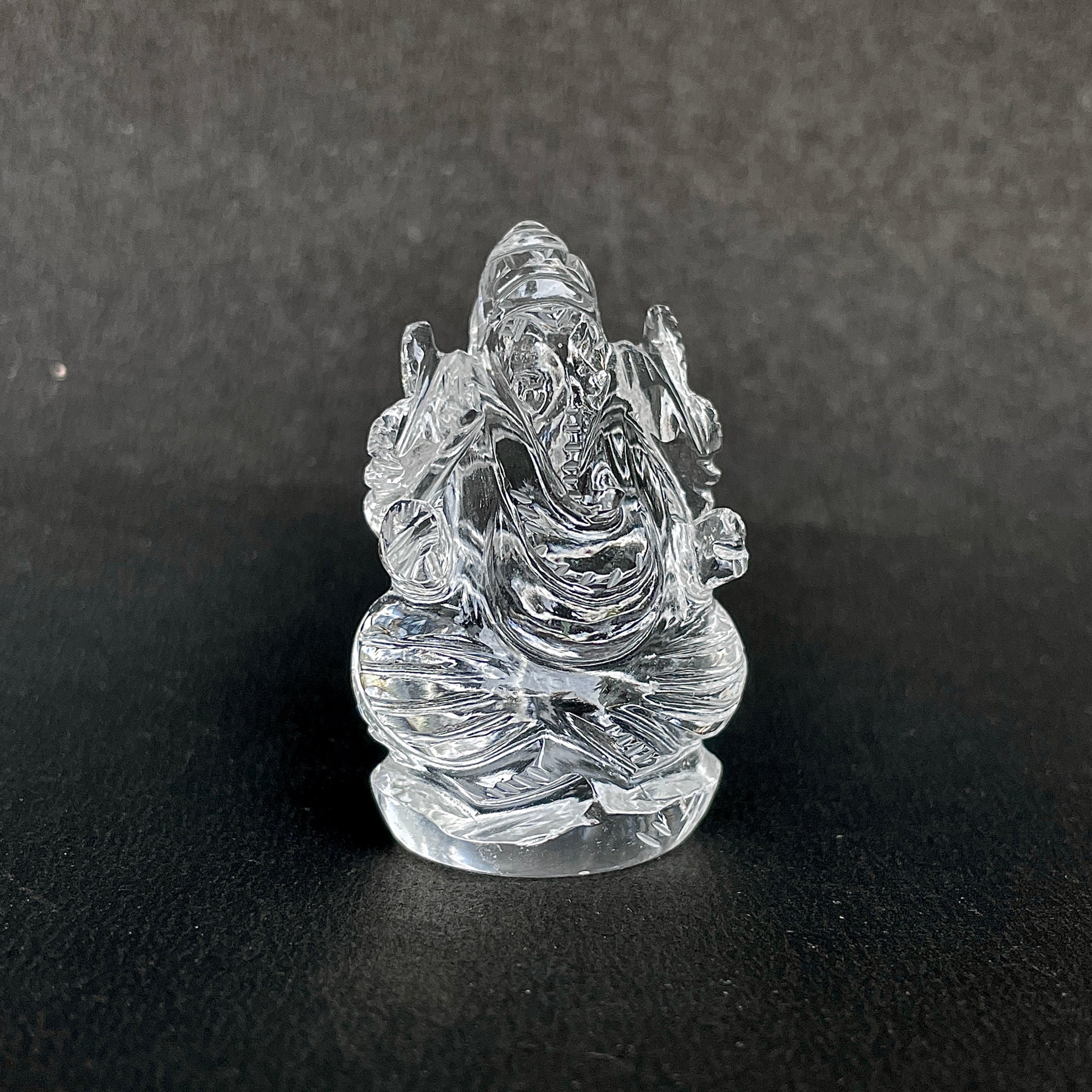 รูปเคารพพระพิฆเนศคริสตัลควอตซ์ 192.5 กะรัต สูง 4.5 ซม.(CST-MRT-33.)