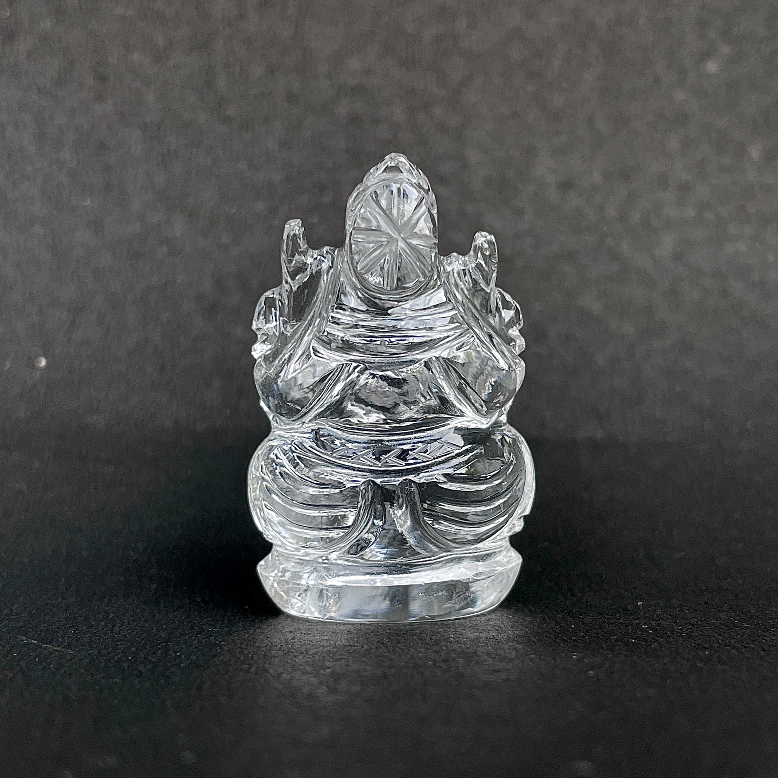 รูปเคารพพระพิฆเนศคริสตัลควอตซ์ 192.5 กะรัต สูง 4.5 ซม.(CST-MRT-33.)