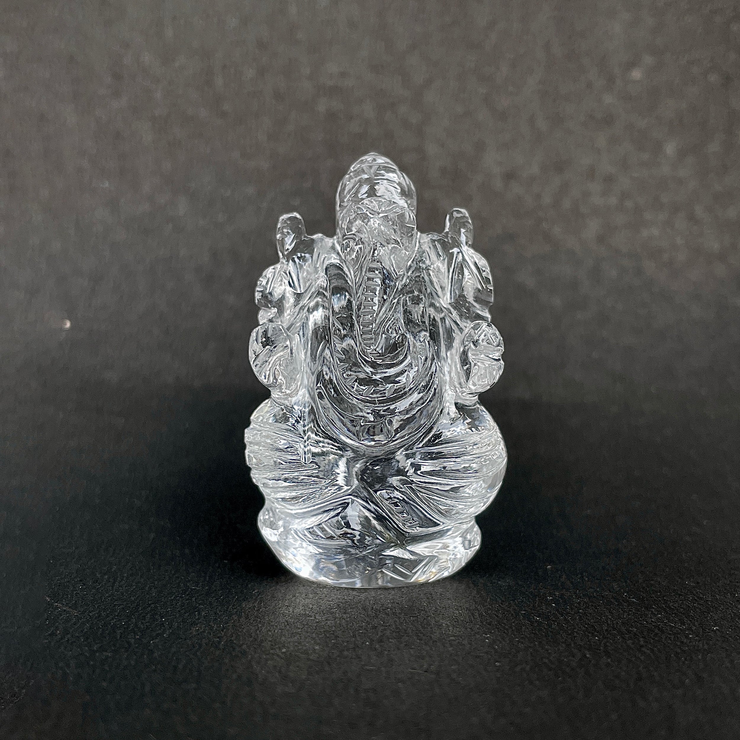 รูปเคารพพระพิฆเนศคริสตัลควอตซ์ 252.5 กะรัต สูง 5.3 ซม.(CST-MRT-34.)