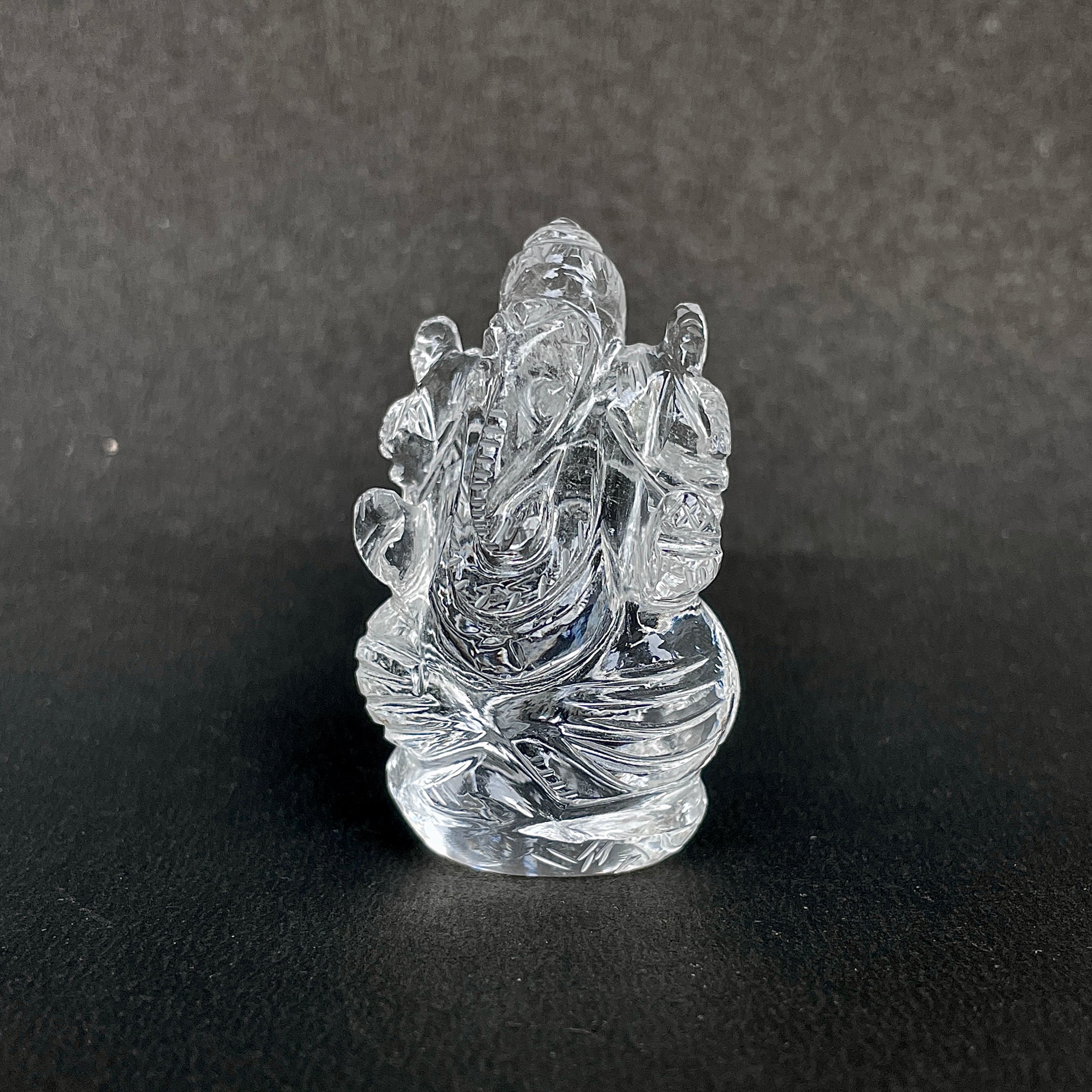 รูปเคารพพระพิฆเนศคริสตัลควอตซ์ 252.5 กะรัต สูง 5.3 ซม.(CST-MRT-34.)