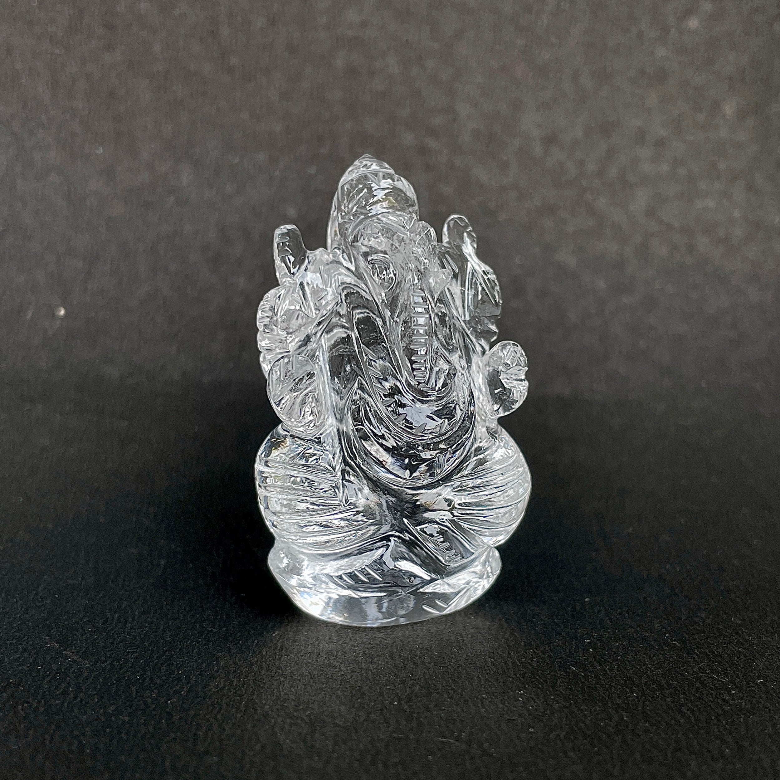 รูปเคารพพระพิฆเนศคริสตัลควอตซ์ 252.5 กะรัต สูง 5.3 ซม.(CST-MRT-34.)