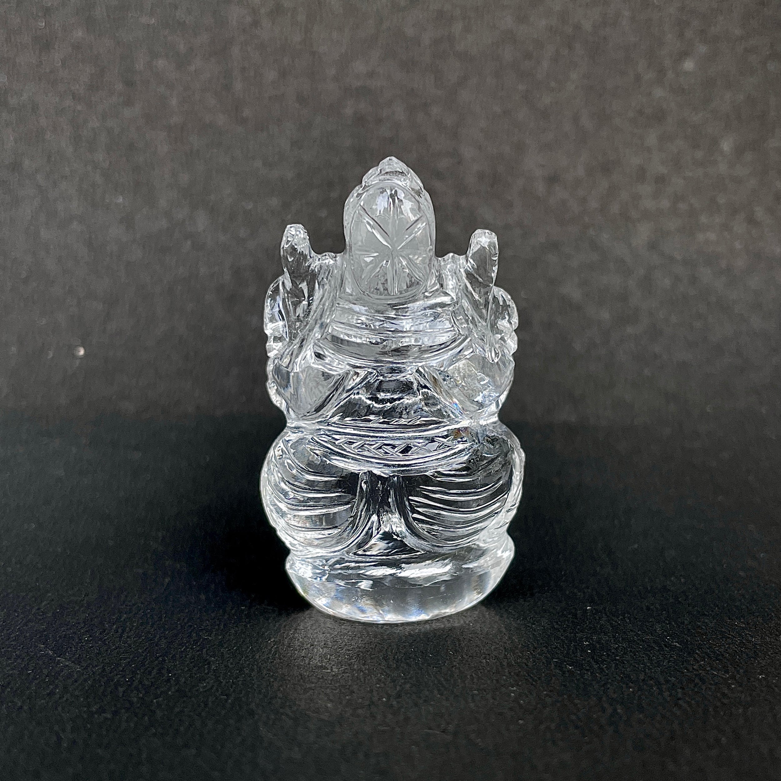 รูปเคารพพระพิฆเนศคริสตัลควอตซ์ 252.5 กะรัต สูง 5.3 ซม.(CST-MRT-34.)