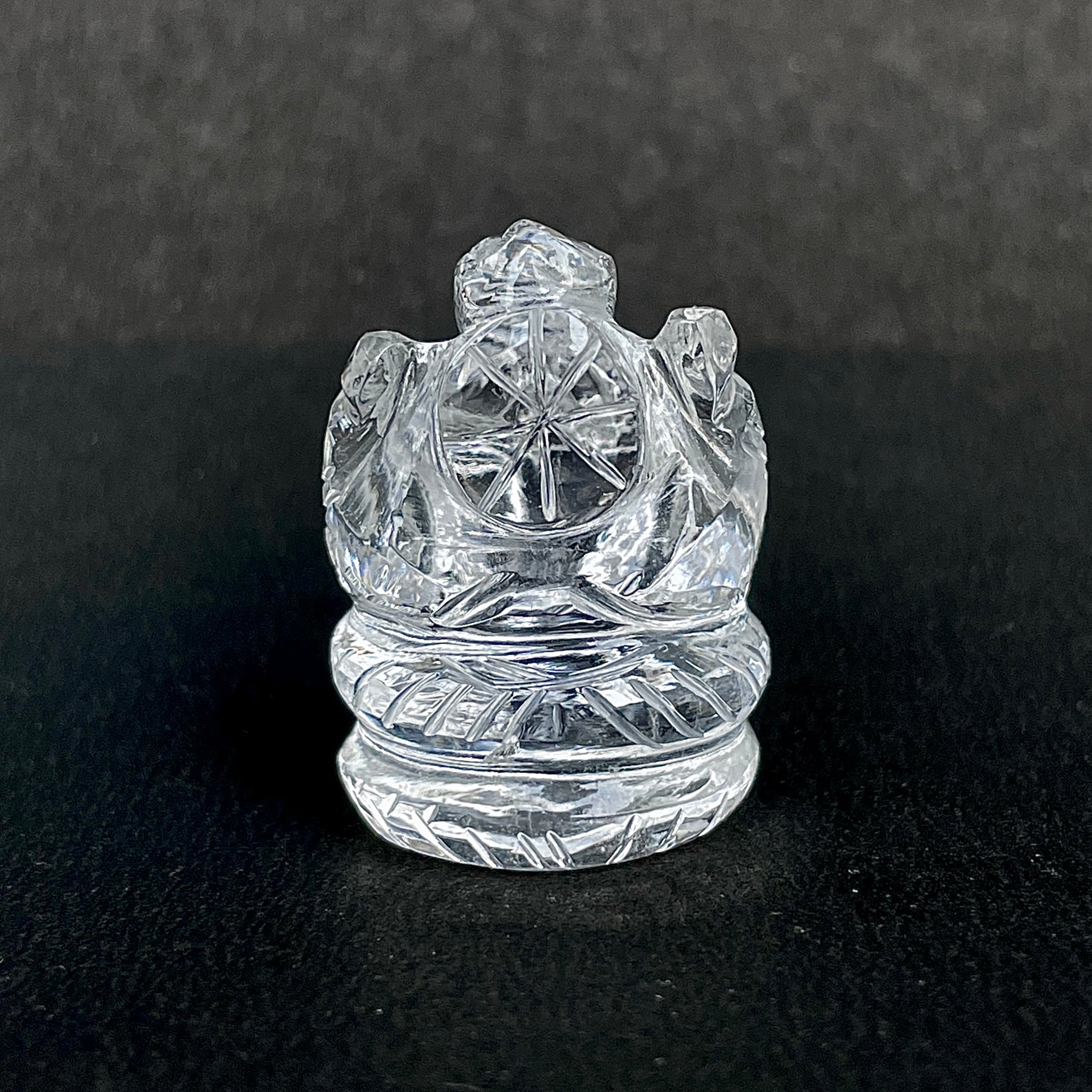 Crystal Quartz Ganesha Idol 105 Carat Idol Height-3.3 CM-(CST-MRT-36.)