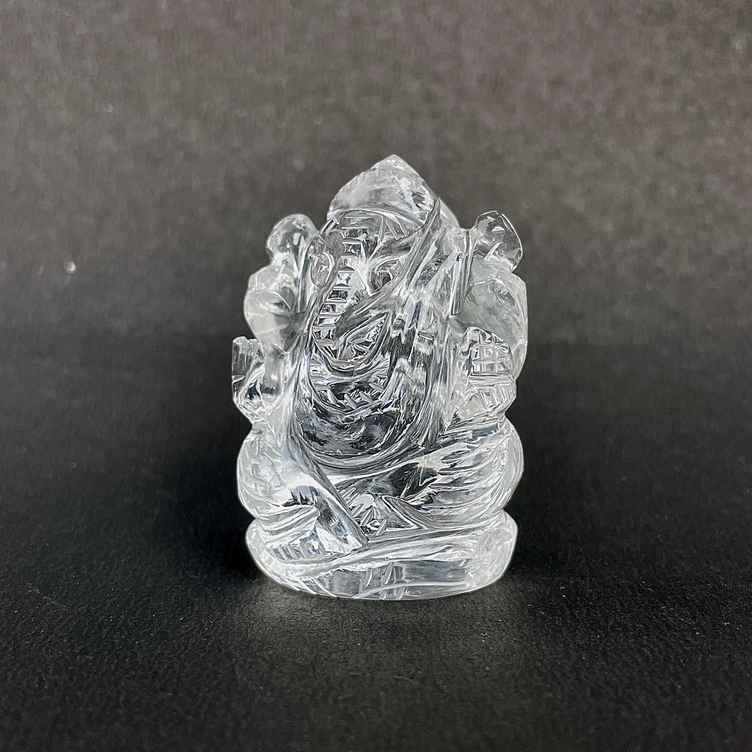 รูปเคารพพระพิฆเนศคริสตัลควอตซ์ 266.5 กะรัต สูง 4.5 ซม.(CST-MRT-39.)