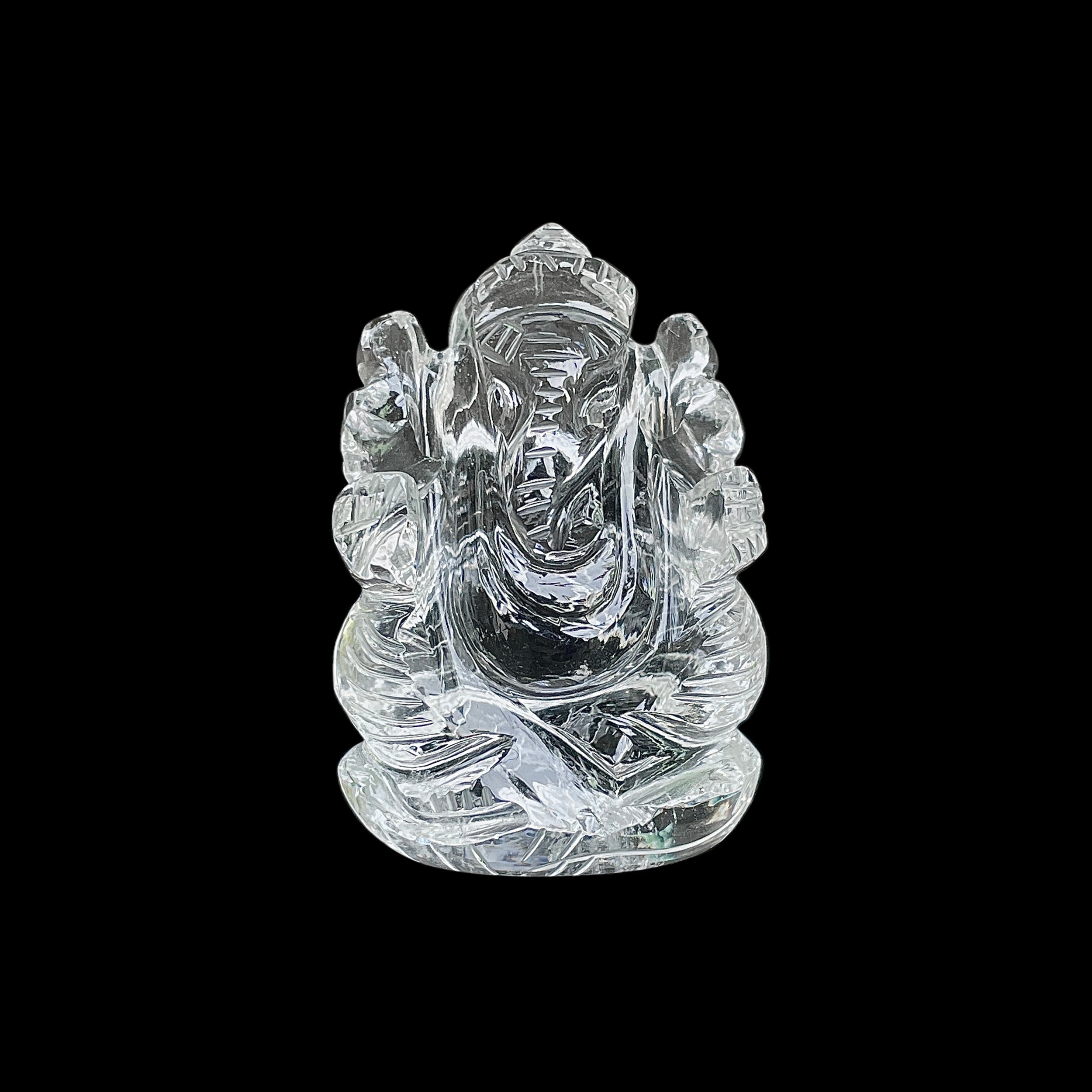 รูปเคารพพระพิฆเนศคริสตัลควอตซ์ น้ำหนัก 243.5 กะรัต สูง 4.8 ซม.(CST-MRT-40.)