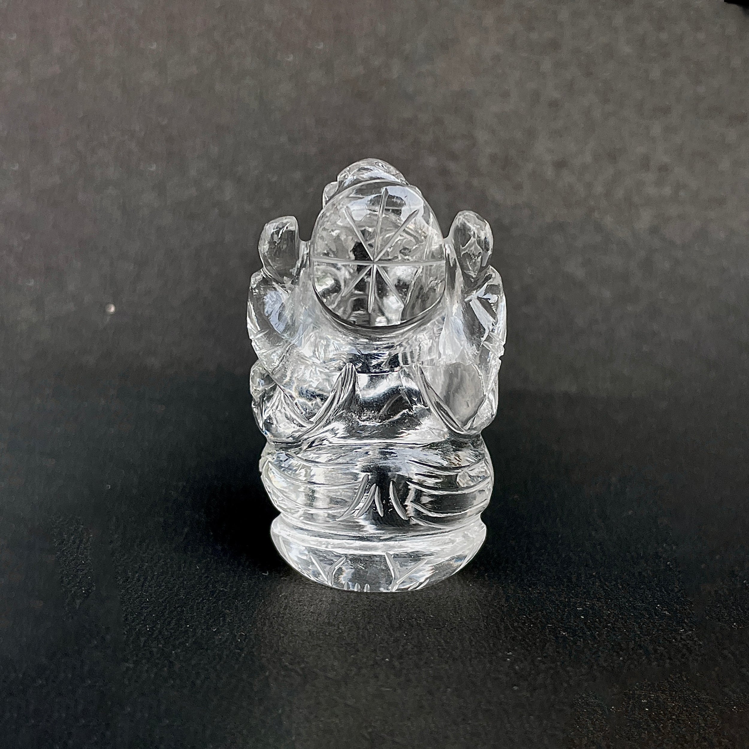 รูปเคารพพระพิฆเนศคริสตัลควอตซ์ 229.5 กะรัต สูง 5 ซม.(CST-MRT-41.)