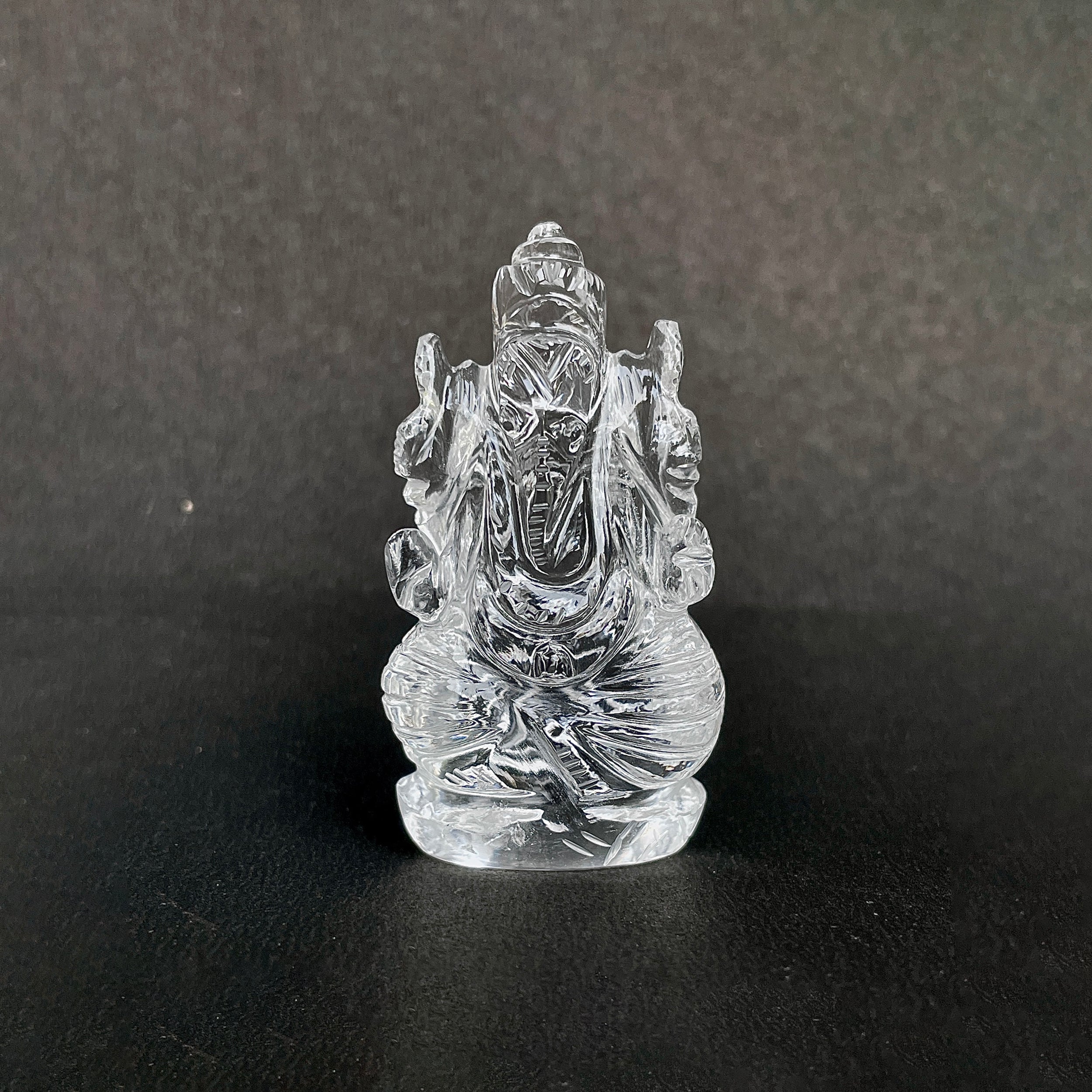 รูปเคารพพระพิฆเนศคริสตัลควอตซ์ 206 กะรัต สูง 5.5 ซม.(CST-MRT-42.)