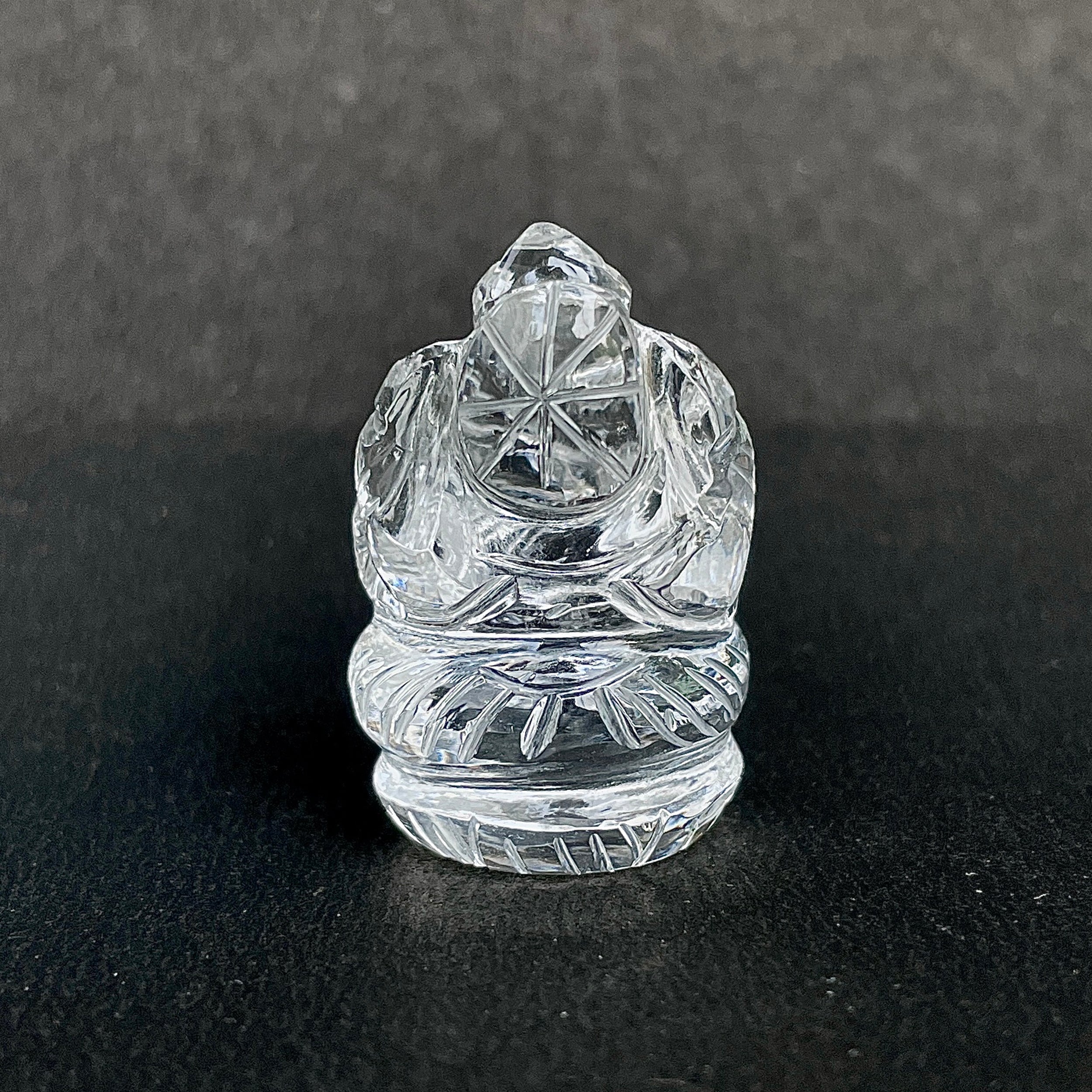 Crystal Quartz Ganesha Idol 105.5 Carat Idol Height-3.3 CM-(CST-MRT-44.)