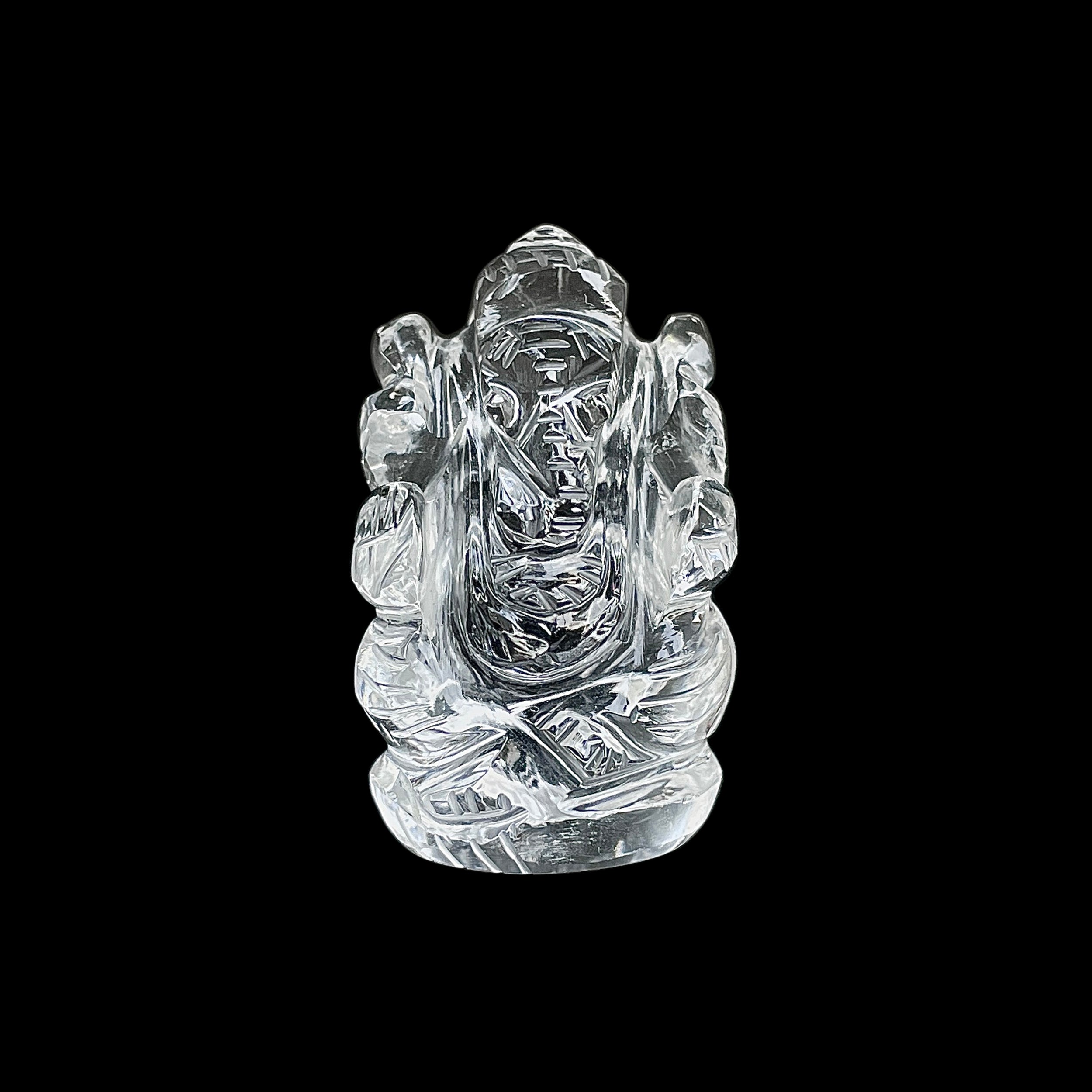 Crystal Quartz Ganesha Idol 138 Carat Idol Height-3.8 CM-(CST-MRT-45.)