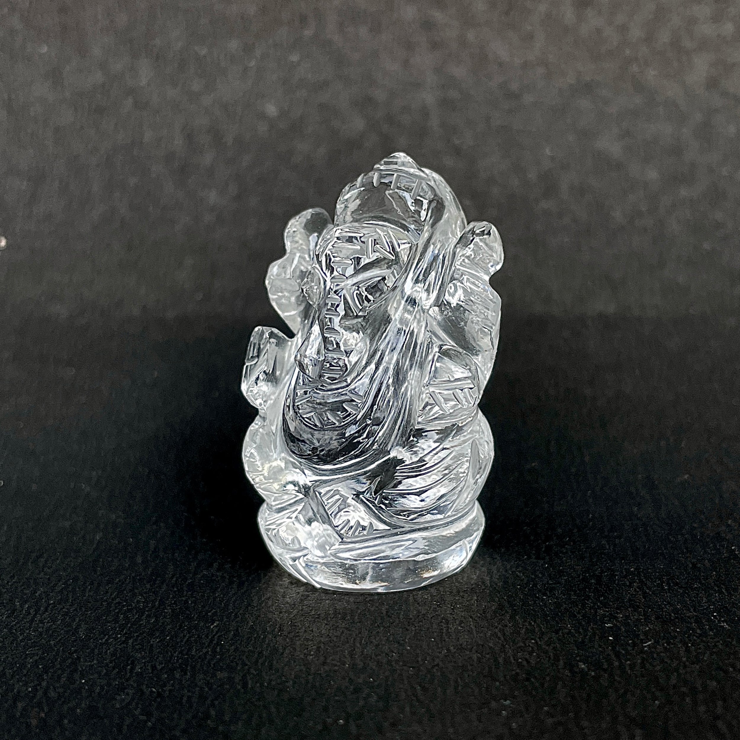 Crystal Quartz Ganesha Idol 138 Carat Idol Height-3.8 CM-(CST-MRT-45.)