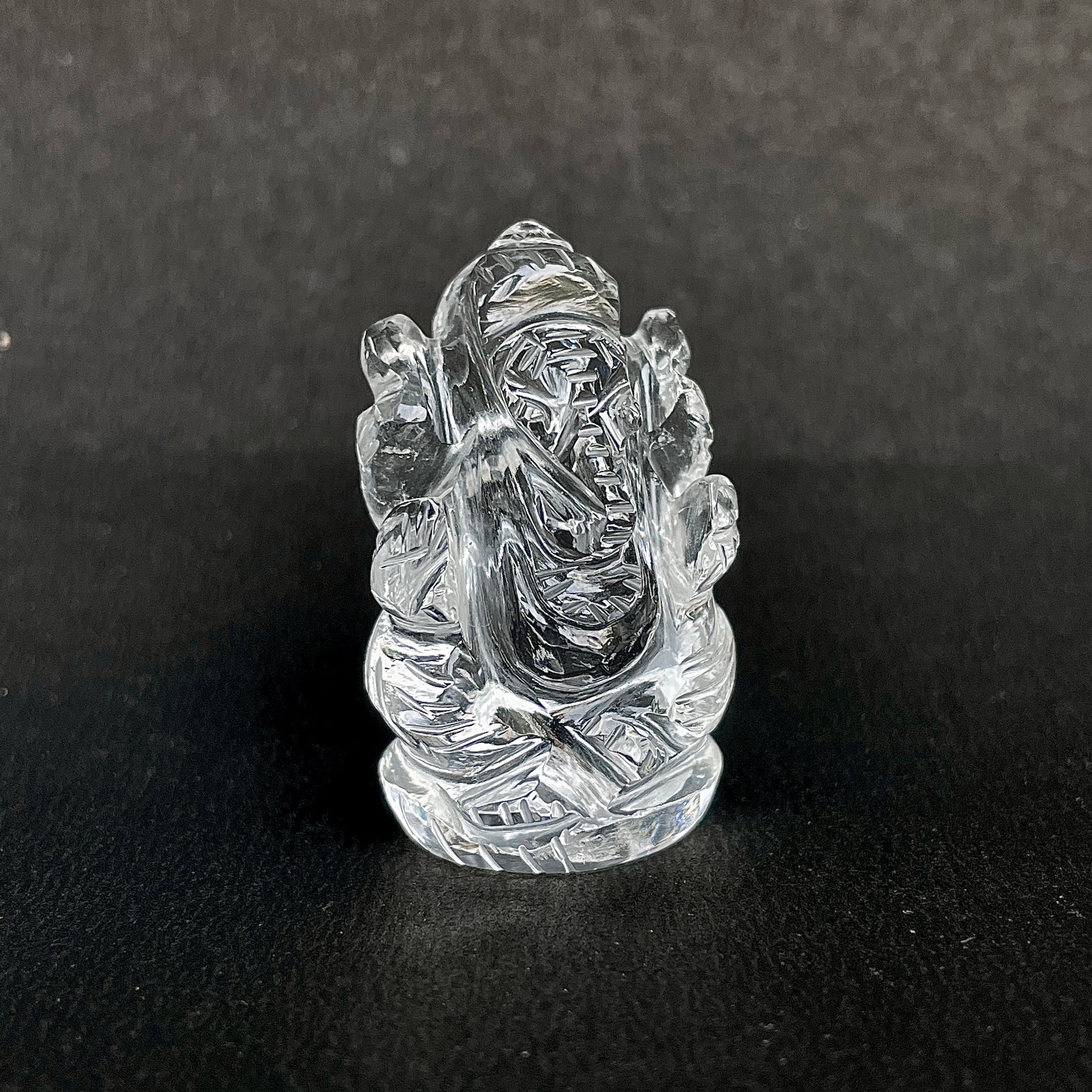 Crystal Quartz Ganesha Idol 138 Carat Idol Height-3.8 CM-(CST-MRT-45.)