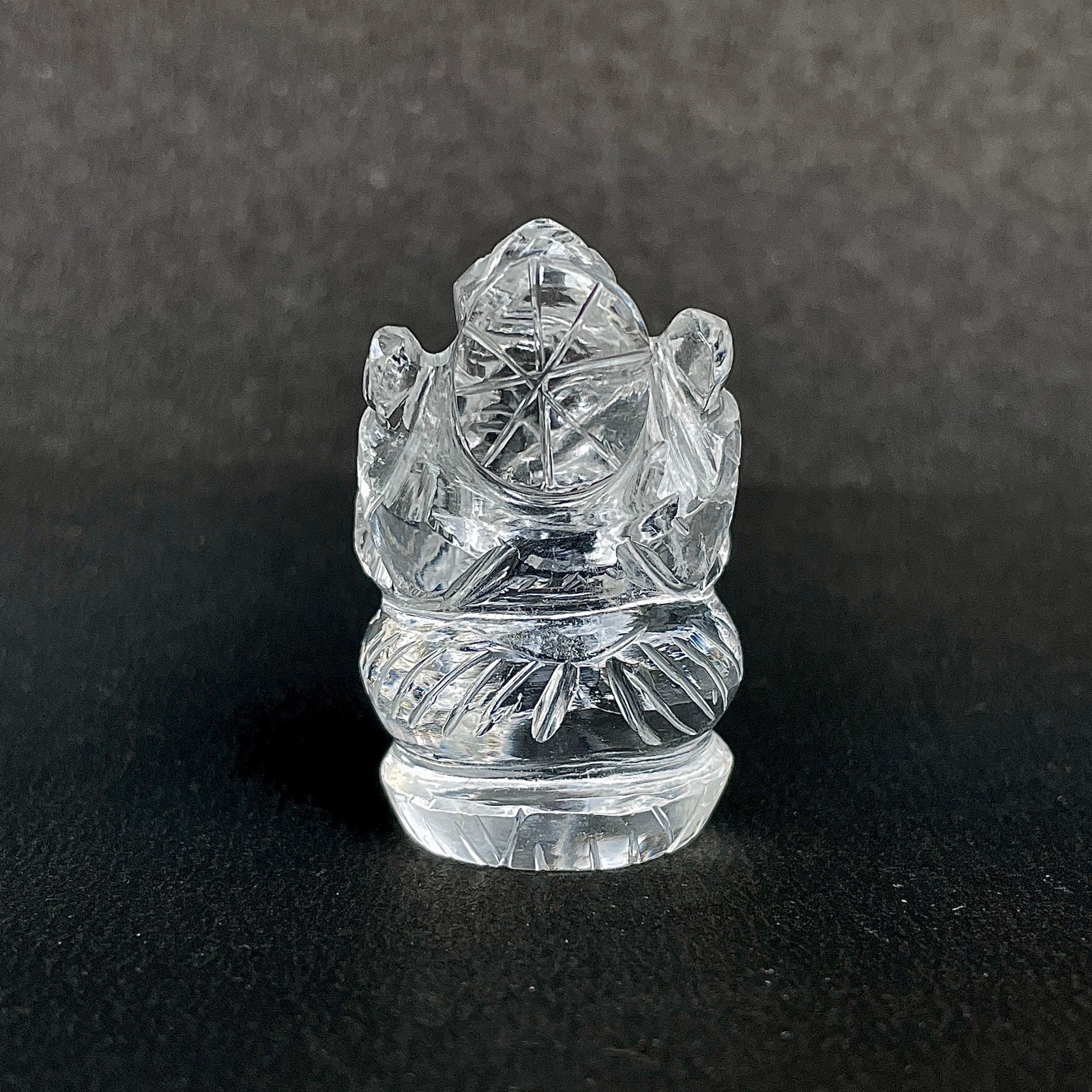 Crystal Quartz Ganesha Idol 138 Carat Idol Height-3.8 CM-(CST-MRT-45.)