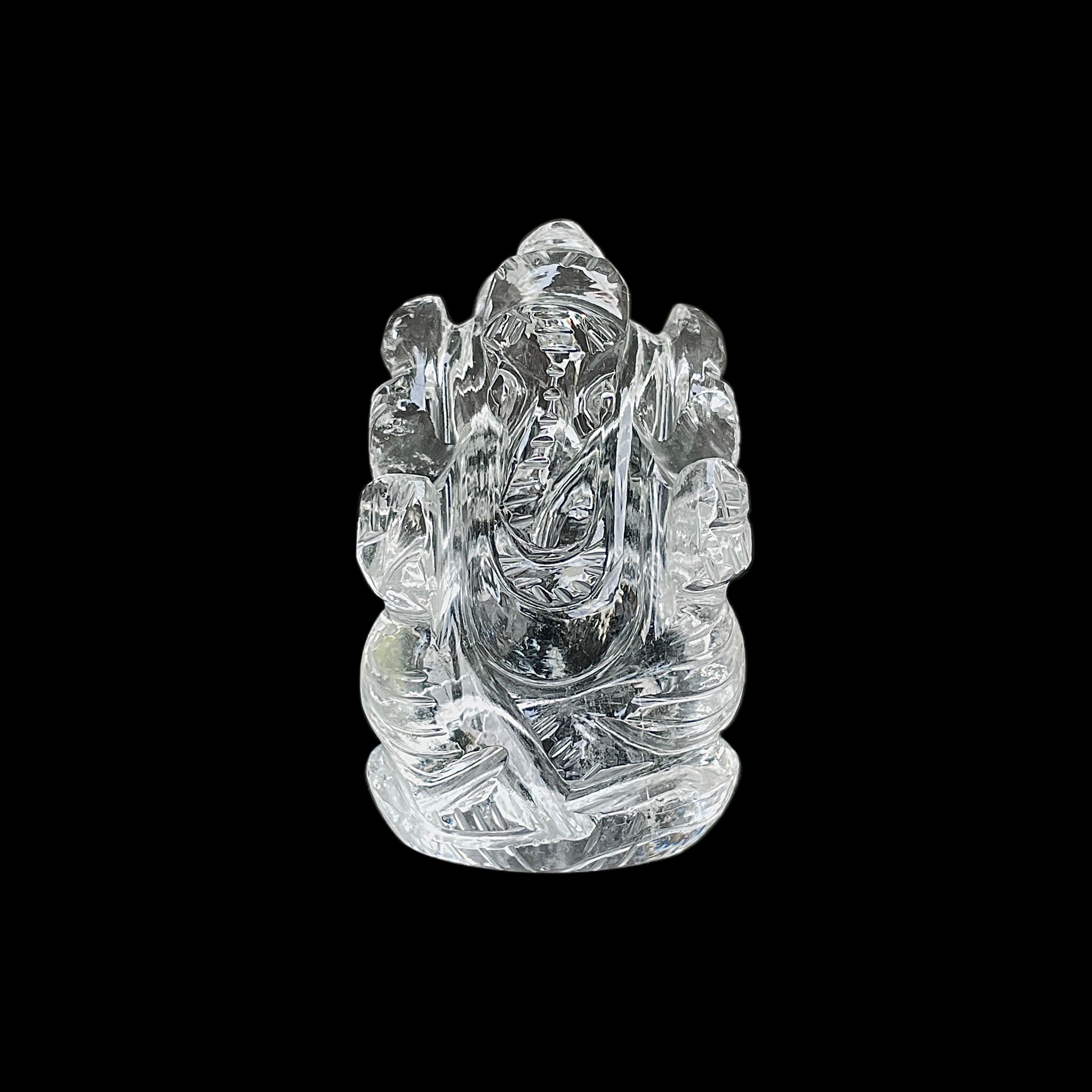 รูปเคารพพระพิฆเนศคริสตัลควอตซ์ 251 กะรัต สูง 4.8 ซม.(CST-MRT-46.)