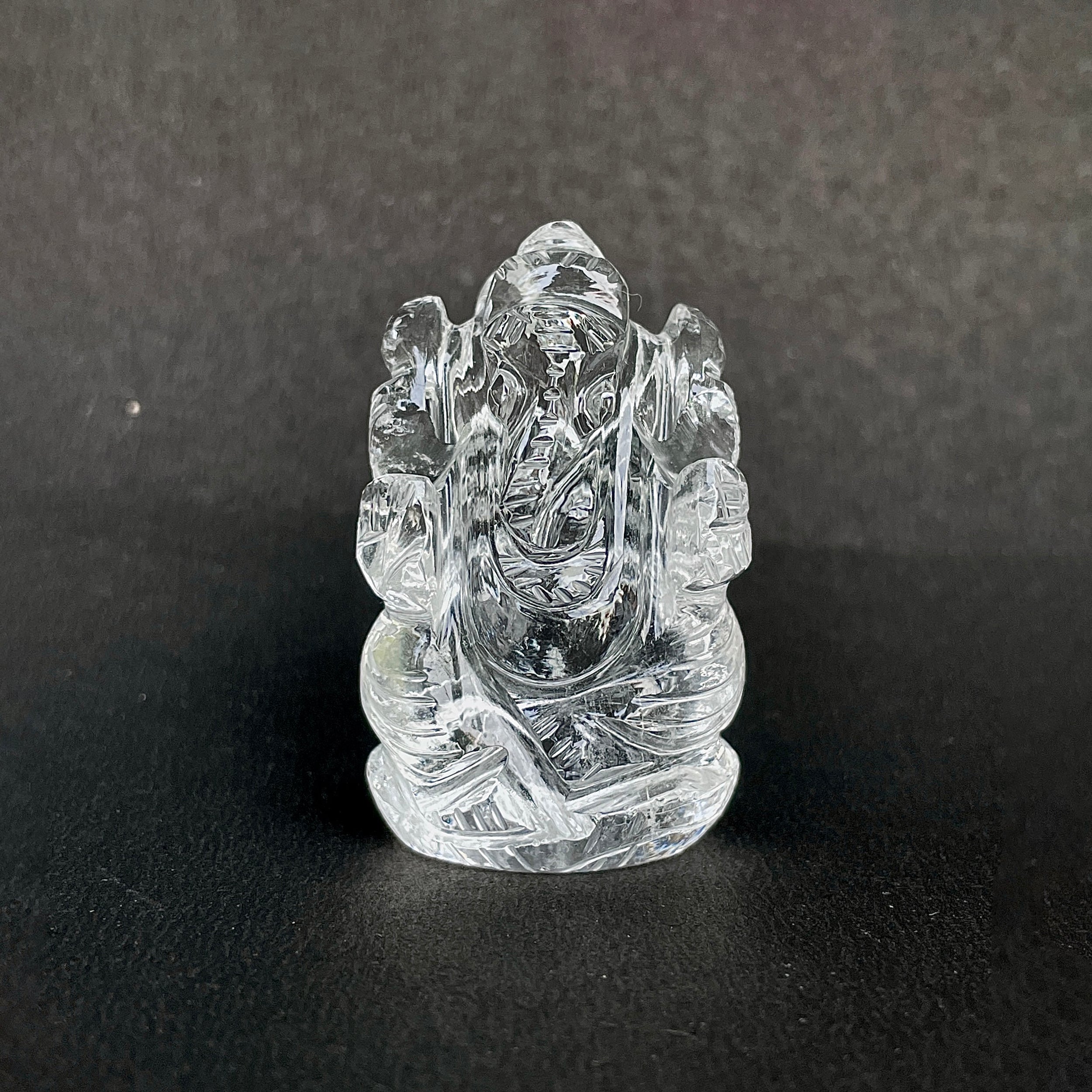 รูปเคารพพระพิฆเนศคริสตัลควอตซ์ 251 กะรัต สูง 4.8 ซม.(CST-MRT-46.)