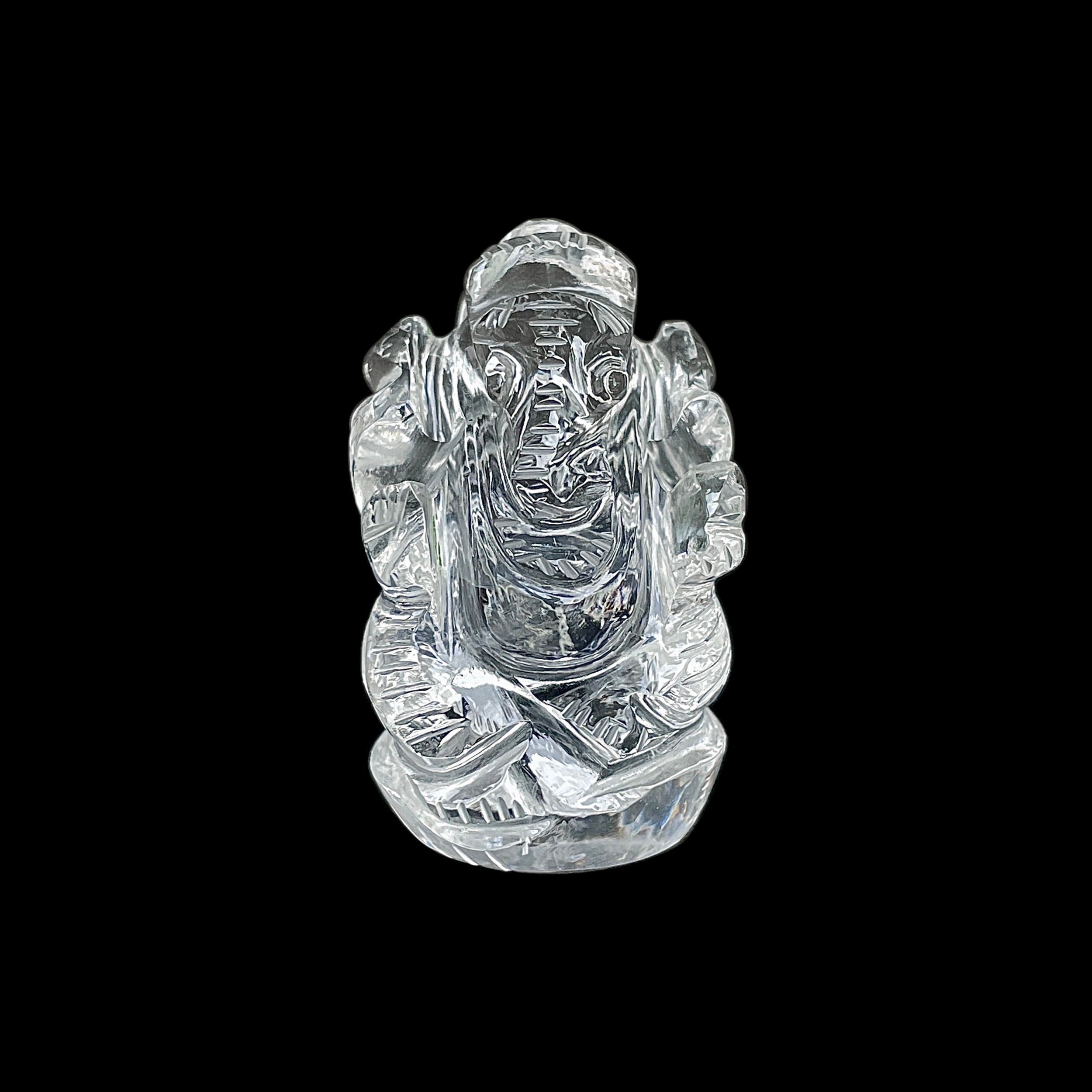 รูปเคารพพระพิฆเนศคริสตัลควอตซ์ 199.5 กะรัต สูง 4.3 ซม.(CST-MRT-47.)