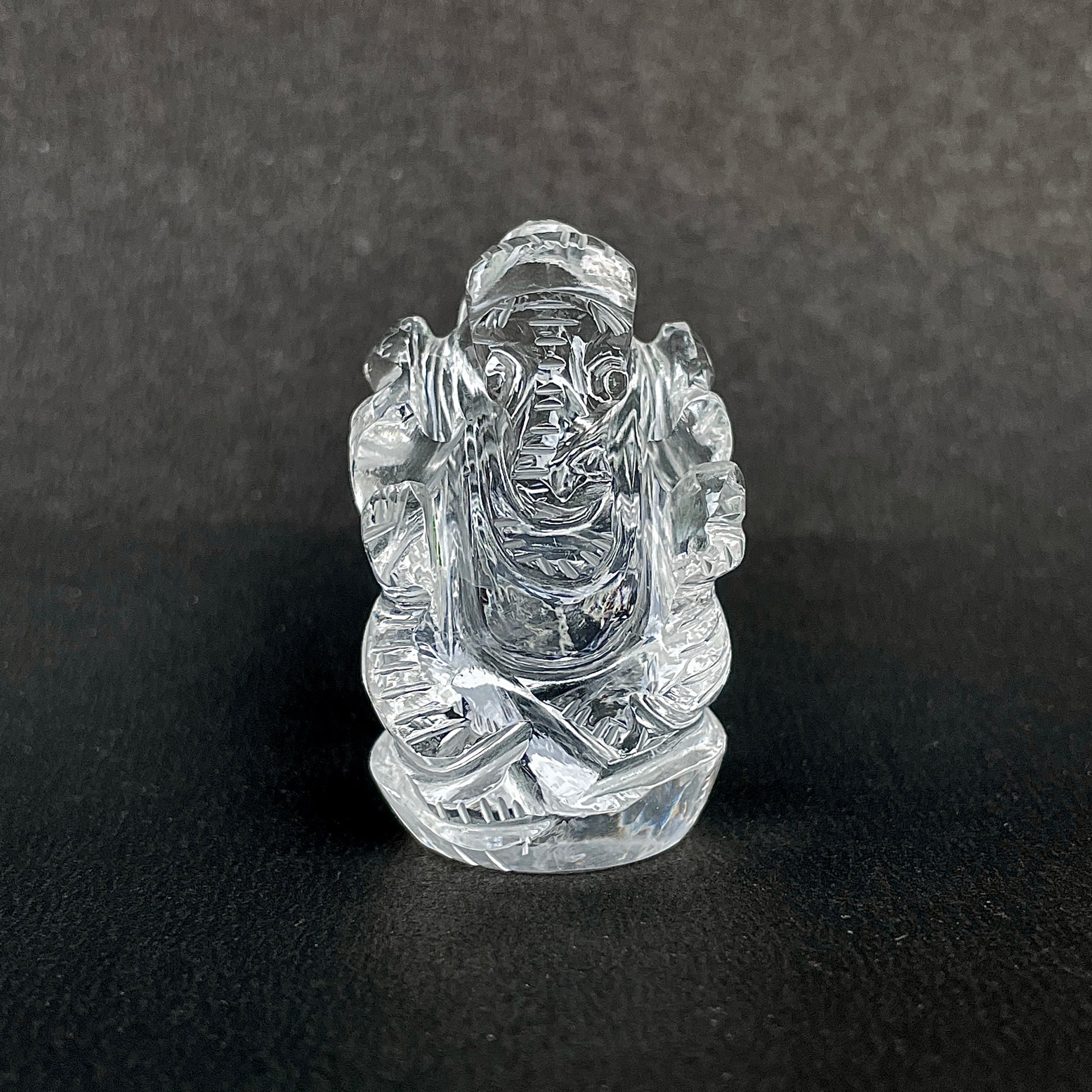 รูปเคารพพระพิฆเนศคริสตัลควอตซ์ 199.5 กะรัต สูง 4.3 ซม.(CST-MRT-47.)