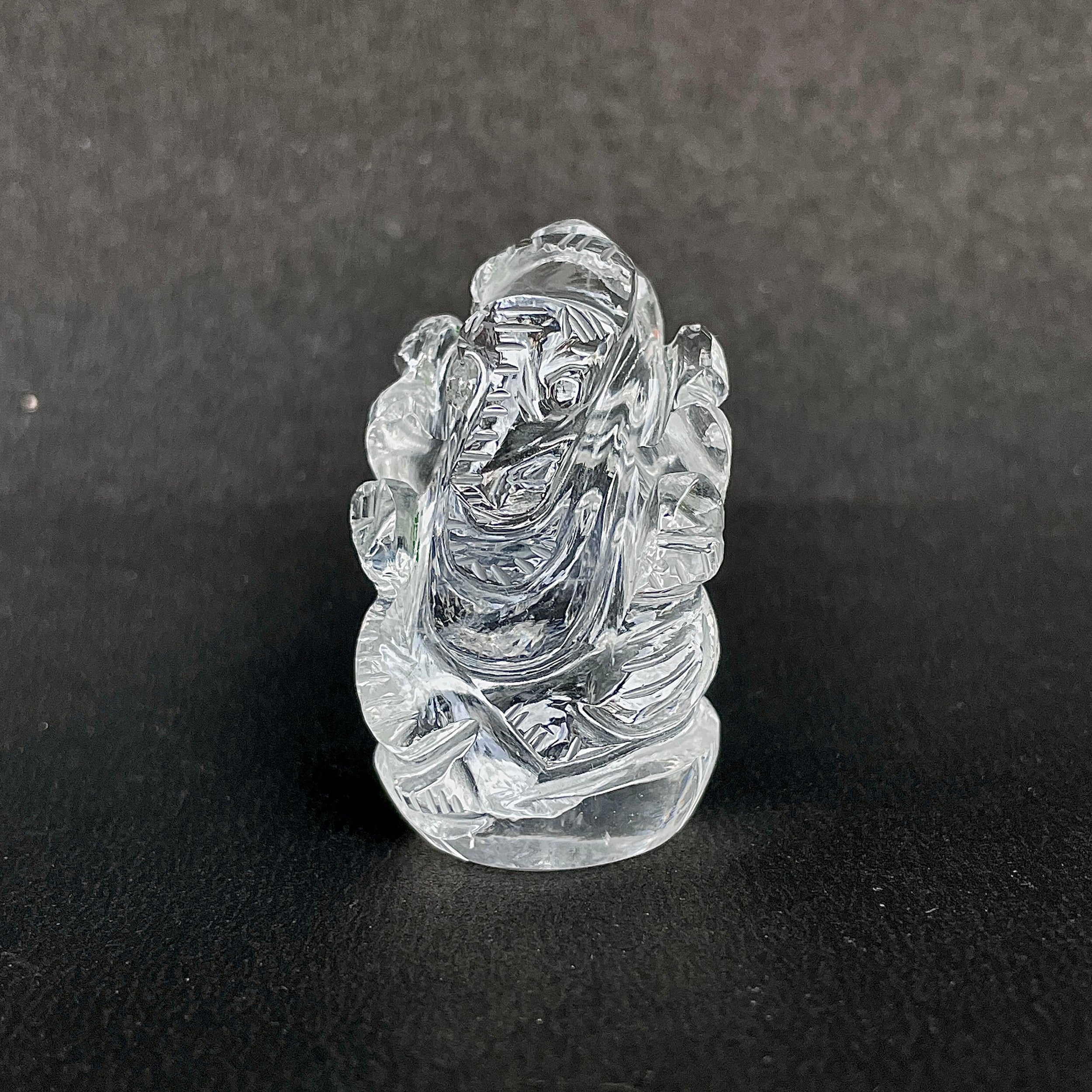 รูปเคารพพระพิฆเนศคริสตัลควอตซ์ 199.5 กะรัต สูง 4.3 ซม.(CST-MRT-47.)