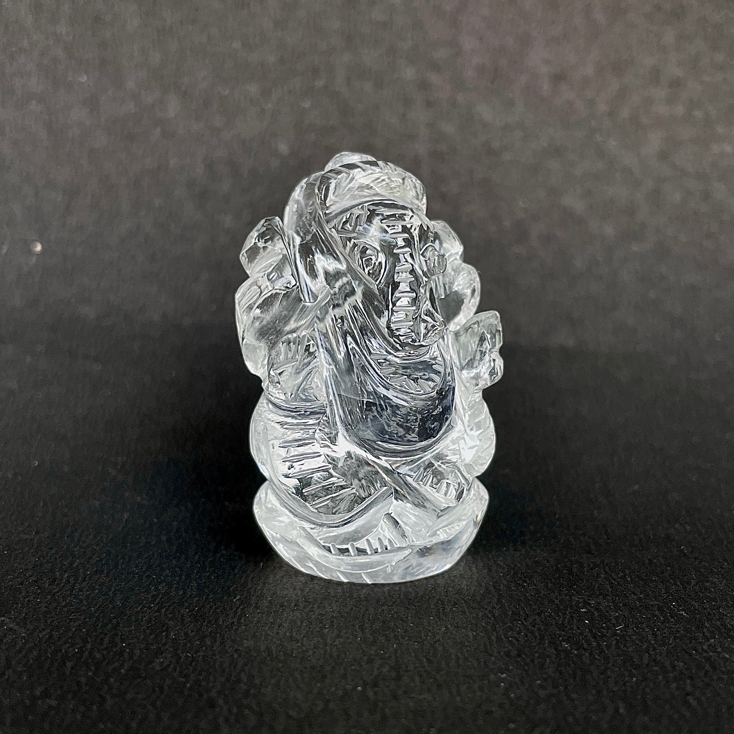 รูปเคารพพระพิฆเนศคริสตัลควอตซ์ 199.5 กะรัต สูง 4.3 ซม.(CST-MRT-47.)