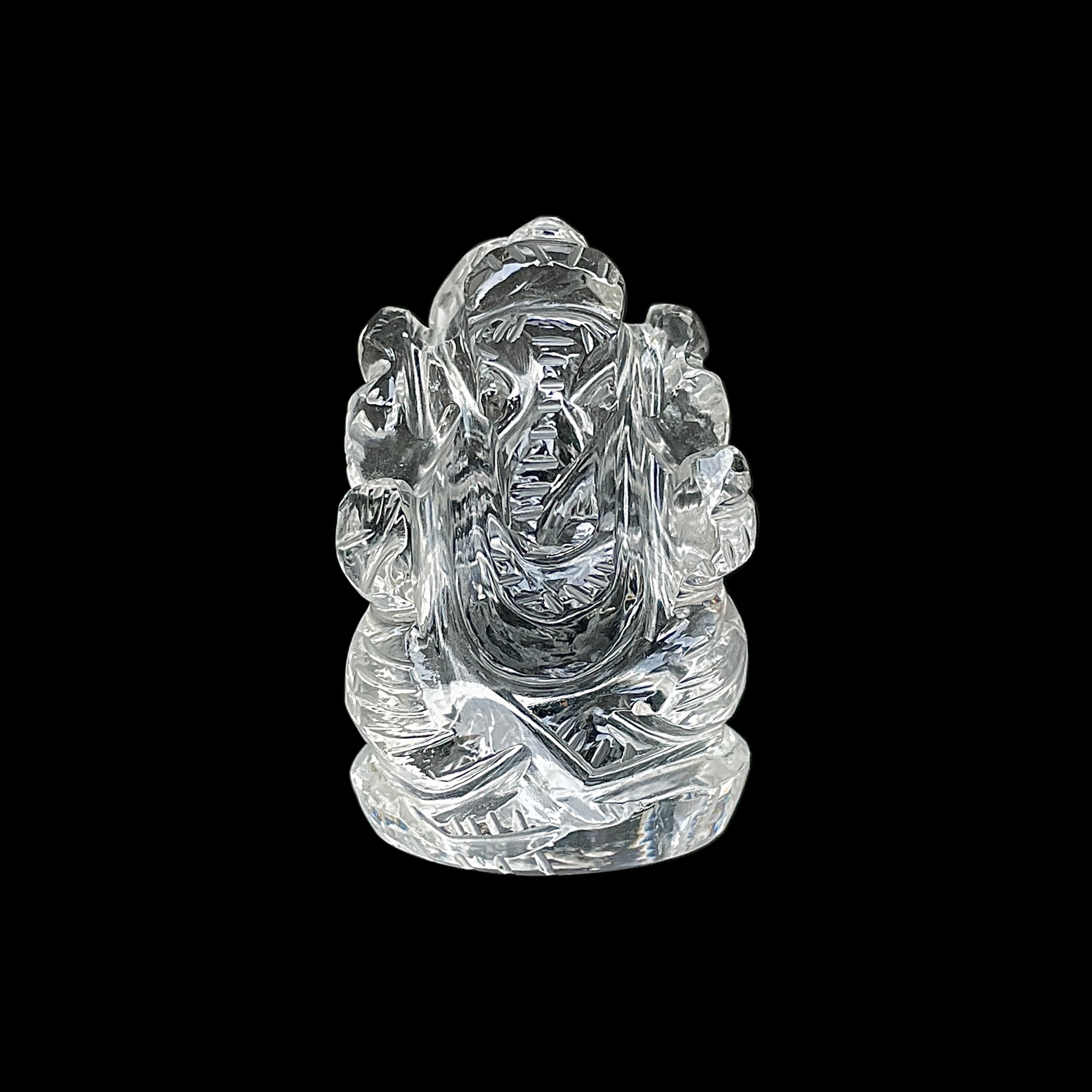 รูปเคารพพระพิฆเนศคริสตัลควอตซ์ 161.5 กะรัต สูง 4 ซม.(CST-MRT-48.)