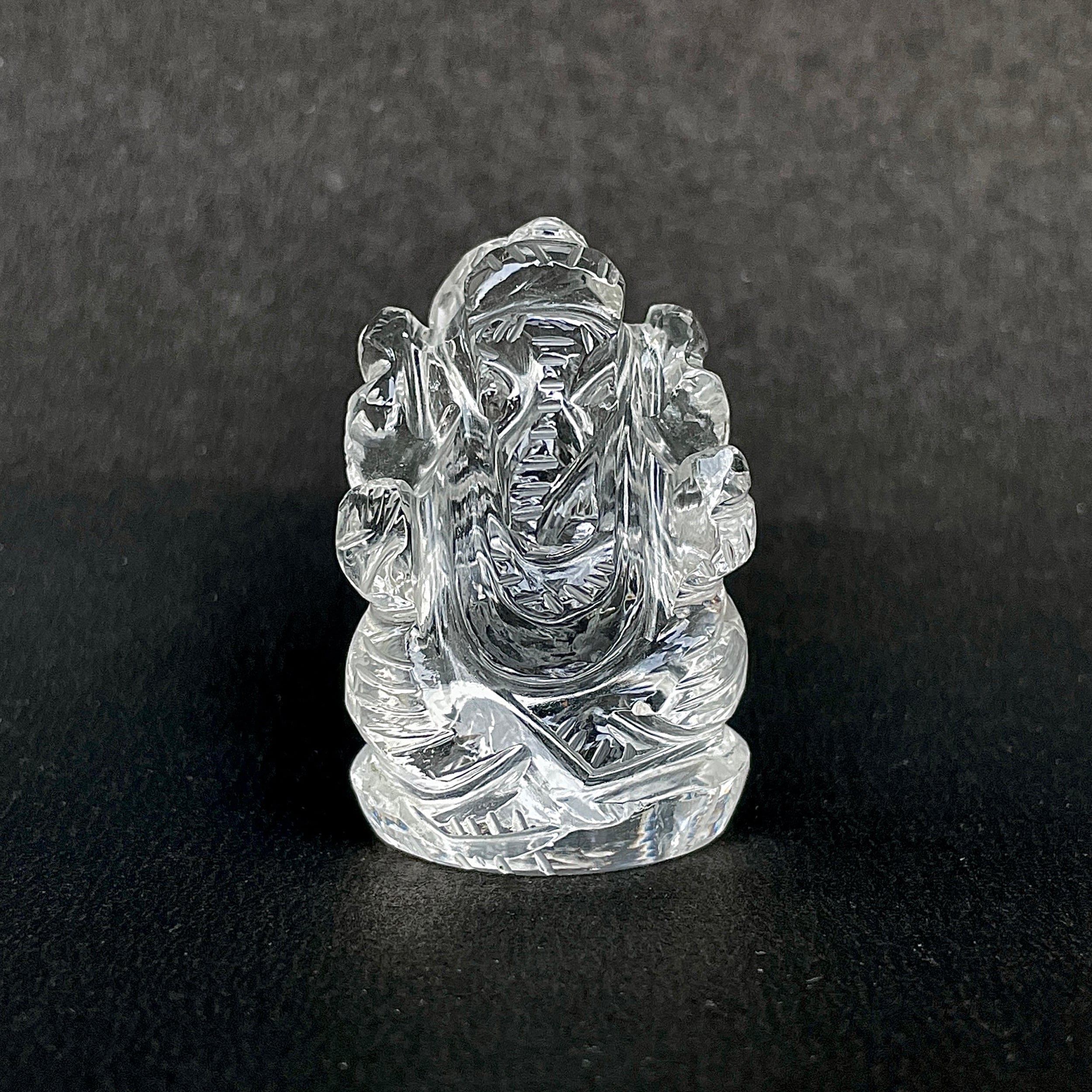 รูปเคารพพระพิฆเนศคริสตัลควอตซ์ 161.5 กะรัต สูง 4 ซม.(CST-MRT-48.)