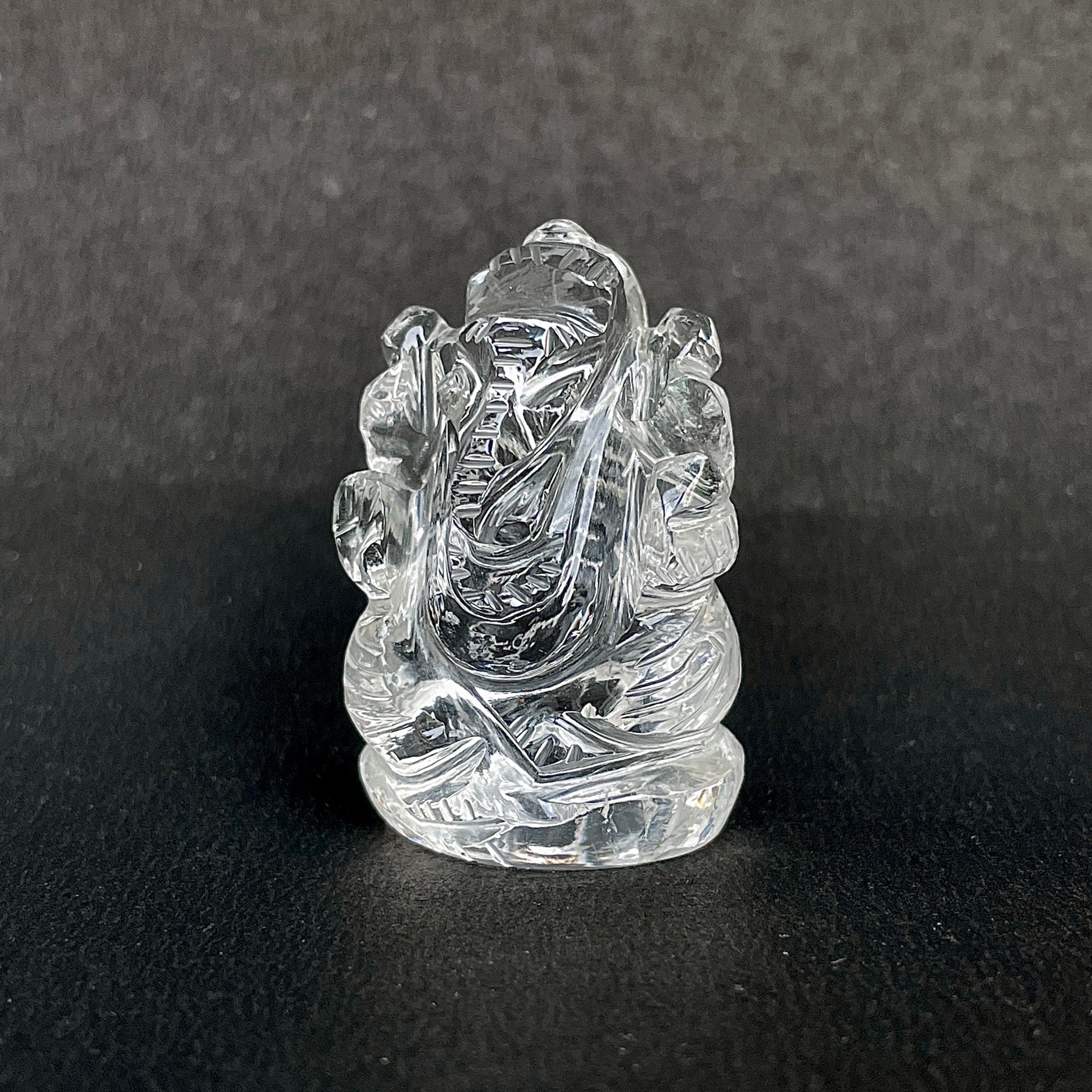 รูปเคารพพระพิฆเนศคริสตัลควอตซ์ 161.5 กะรัต สูง 4 ซม.(CST-MRT-48.)