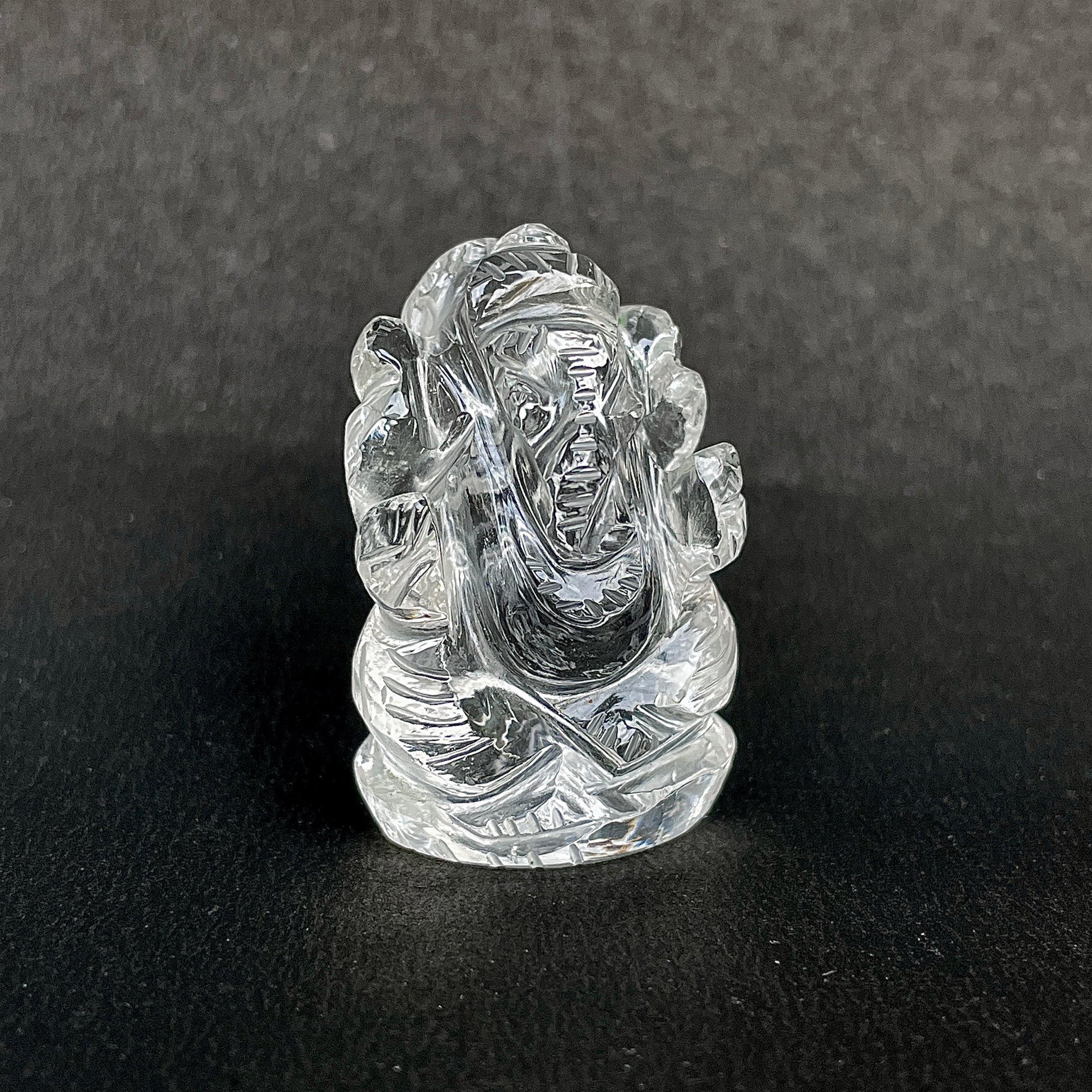 รูปเคารพพระพิฆเนศคริสตัลควอตซ์ 161.5 กะรัต สูง 4 ซม.(CST-MRT-48.)