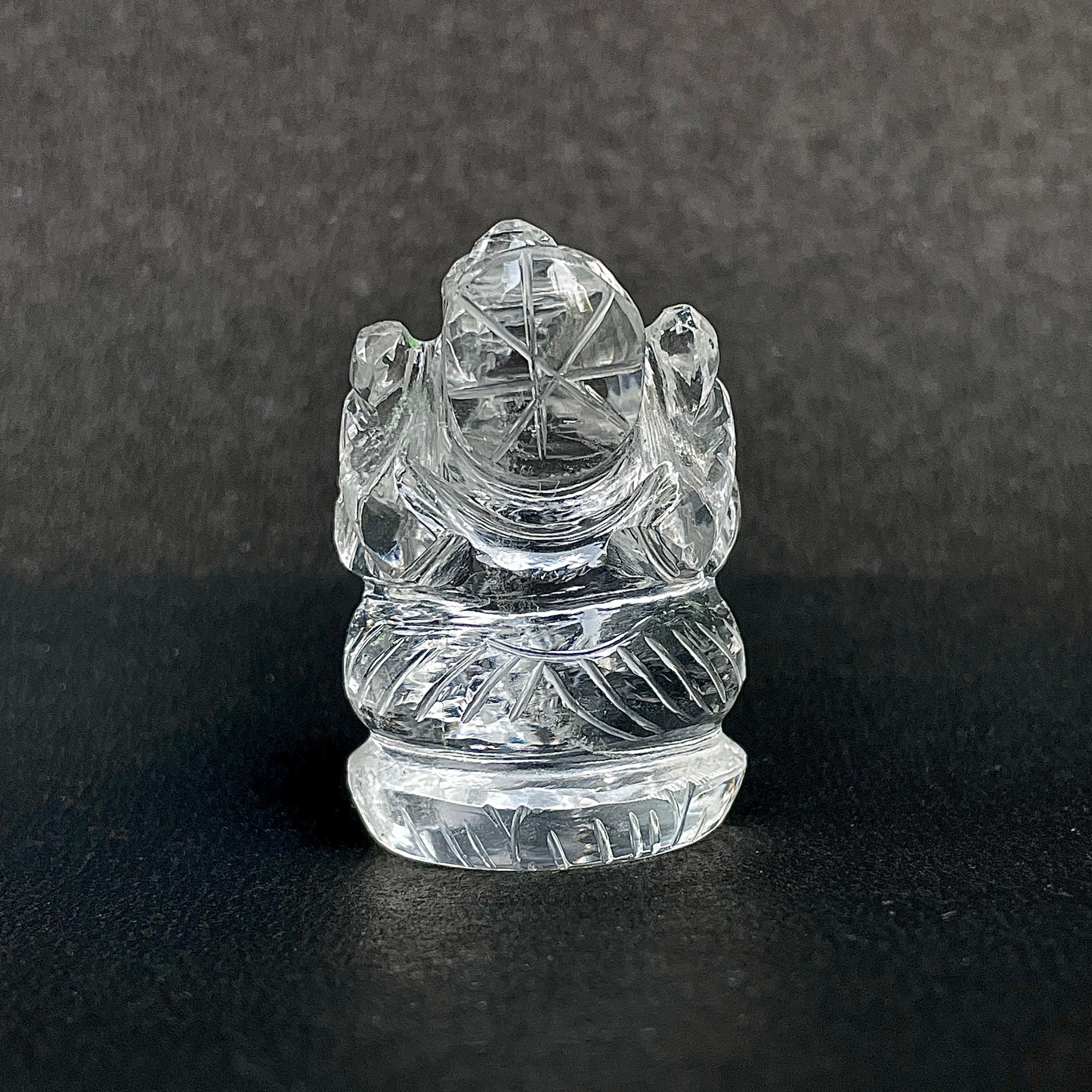 รูปเคารพพระพิฆเนศคริสตัลควอตซ์ 161.5 กะรัต สูง 4 ซม.(CST-MRT-48.)