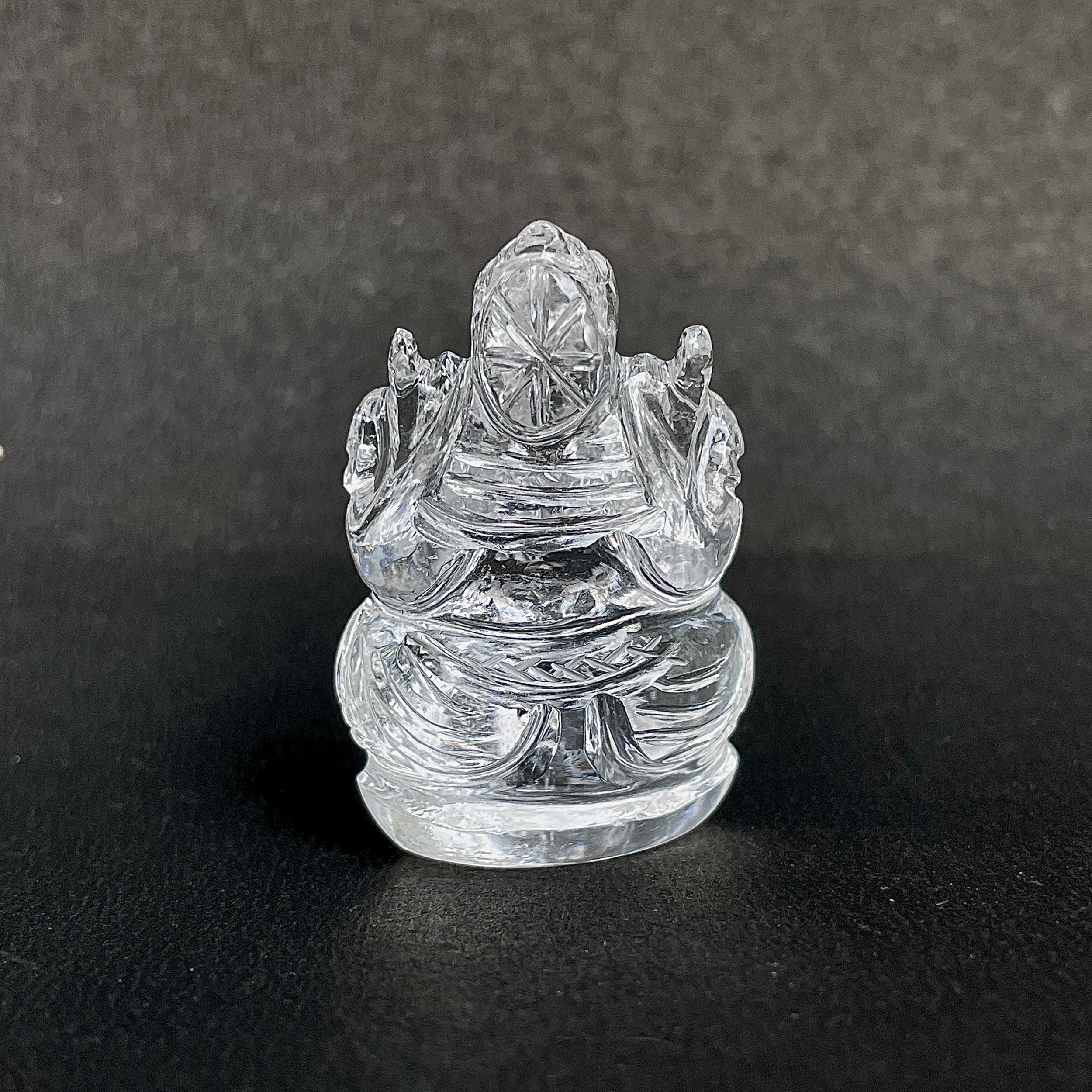 รูปเคารพพระพิฆเนศคริสตัลควอตซ์ 202 กะรัต สูง 4.5 ซม.(CST-MRT-49.)