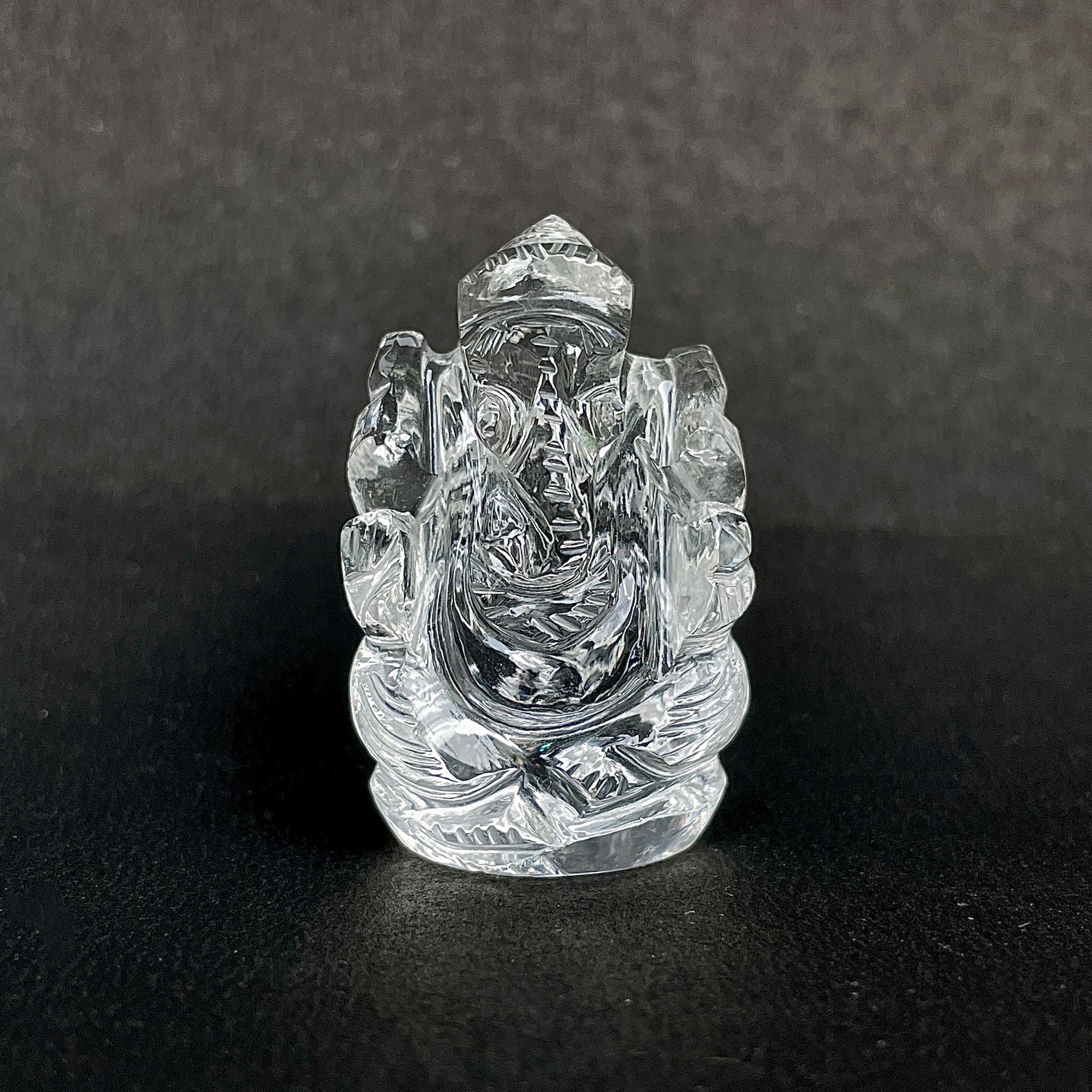 รูปเคารพพระพิฆเนศคริสตัลควอตซ์ 178.5 กะรัต สูง 4 ซม.(CST-MRT-50.)