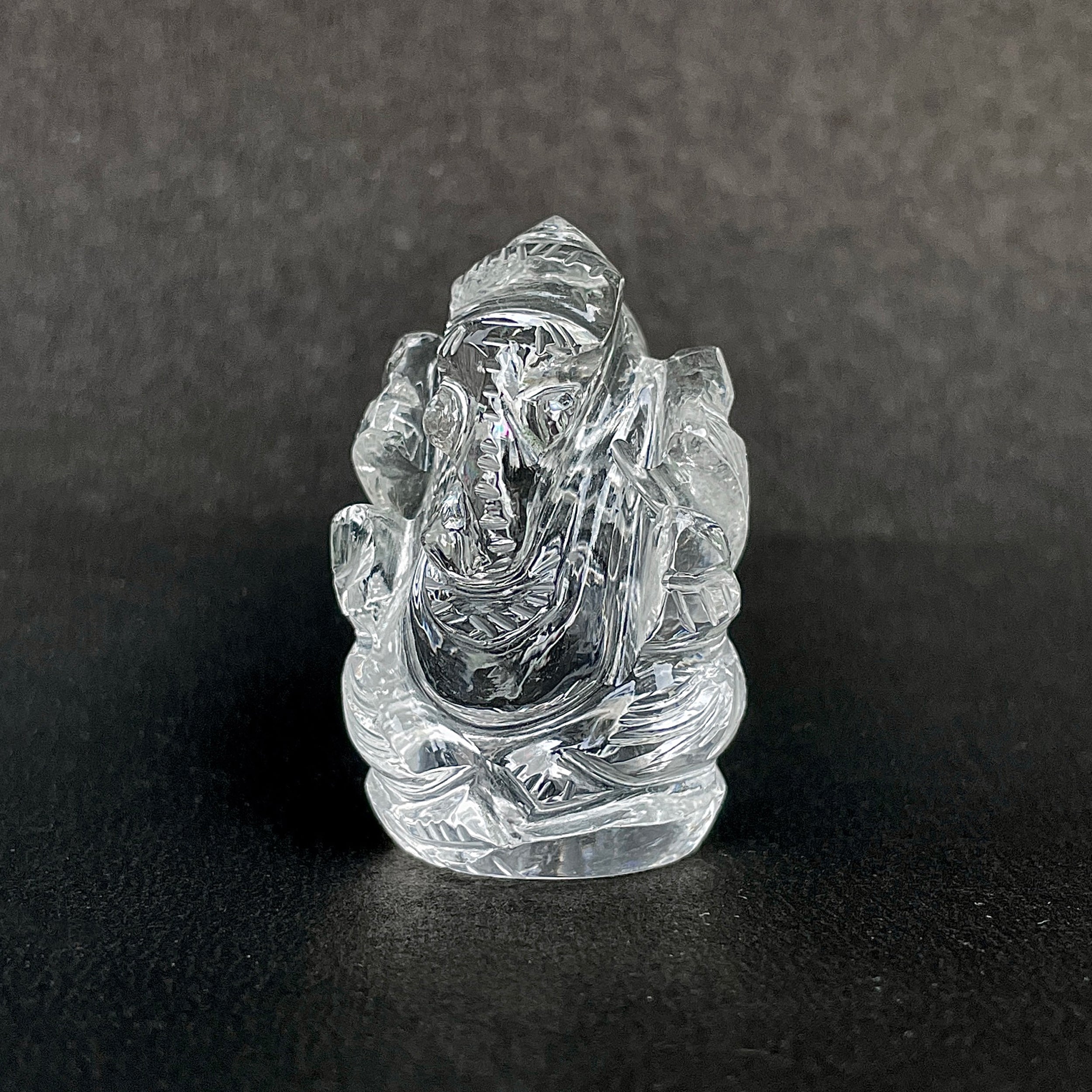 รูปเคารพพระพิฆเนศคริสตัลควอตซ์ 178.5 กะรัต สูง 4 ซม.(CST-MRT-50.)