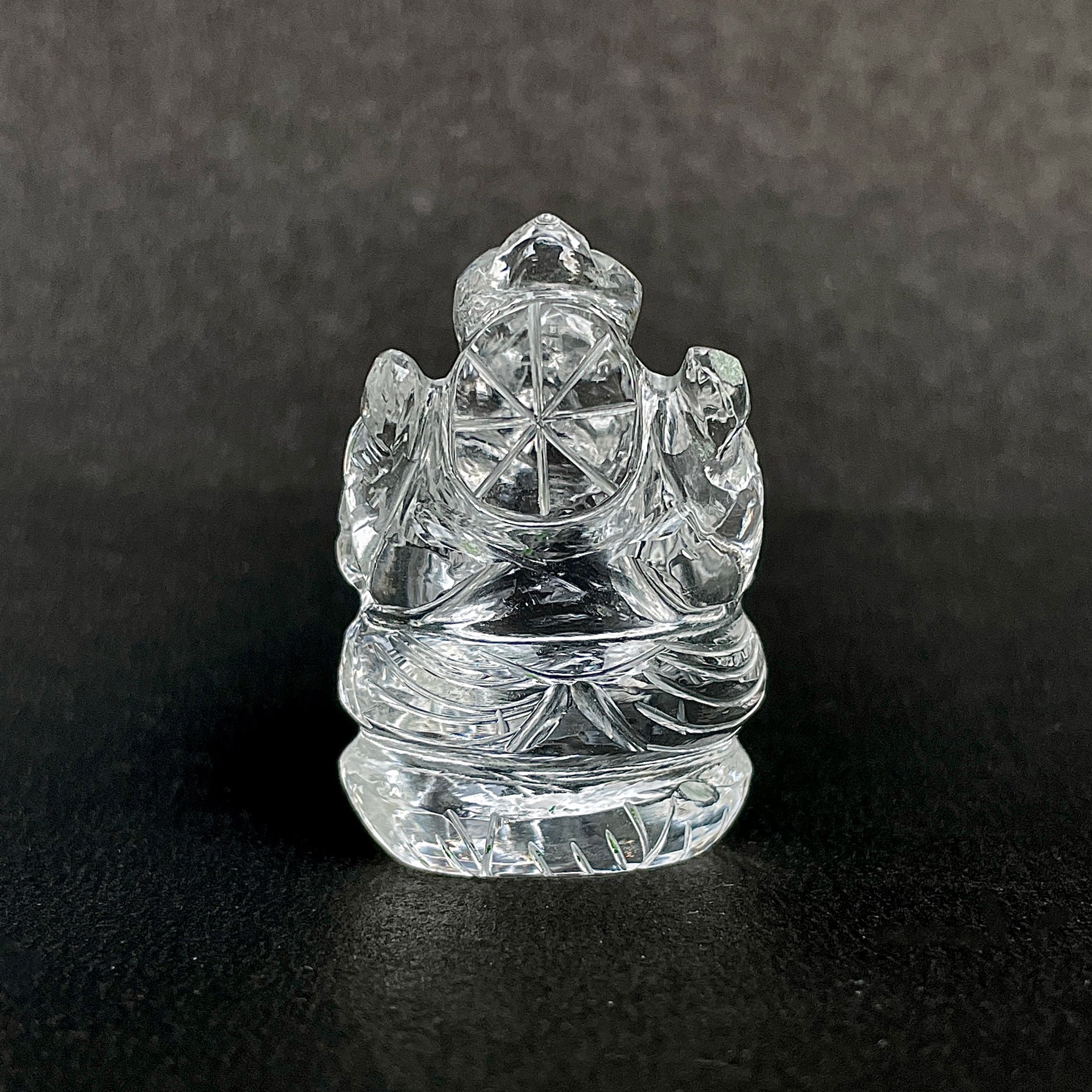 Crystal Quartz Ganesha Idol 131 Carat Idol Height-3.8 CM-(CST-MRT-51.)