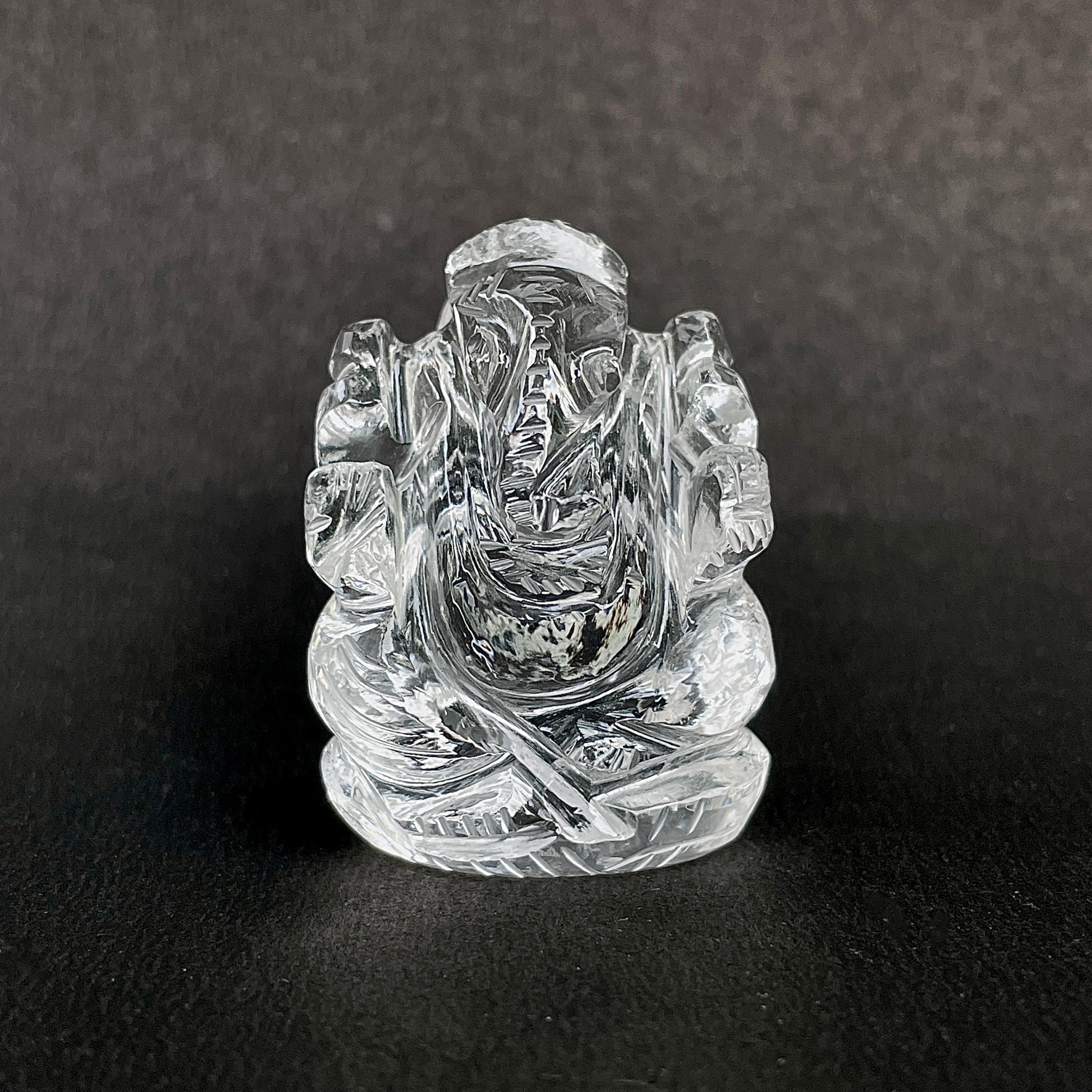 รูปเคารพพระพิฆเนศคริสตัลควอตซ์ 258 กะรัต สูง 4.5 ซม.(CST-MRT-52.)