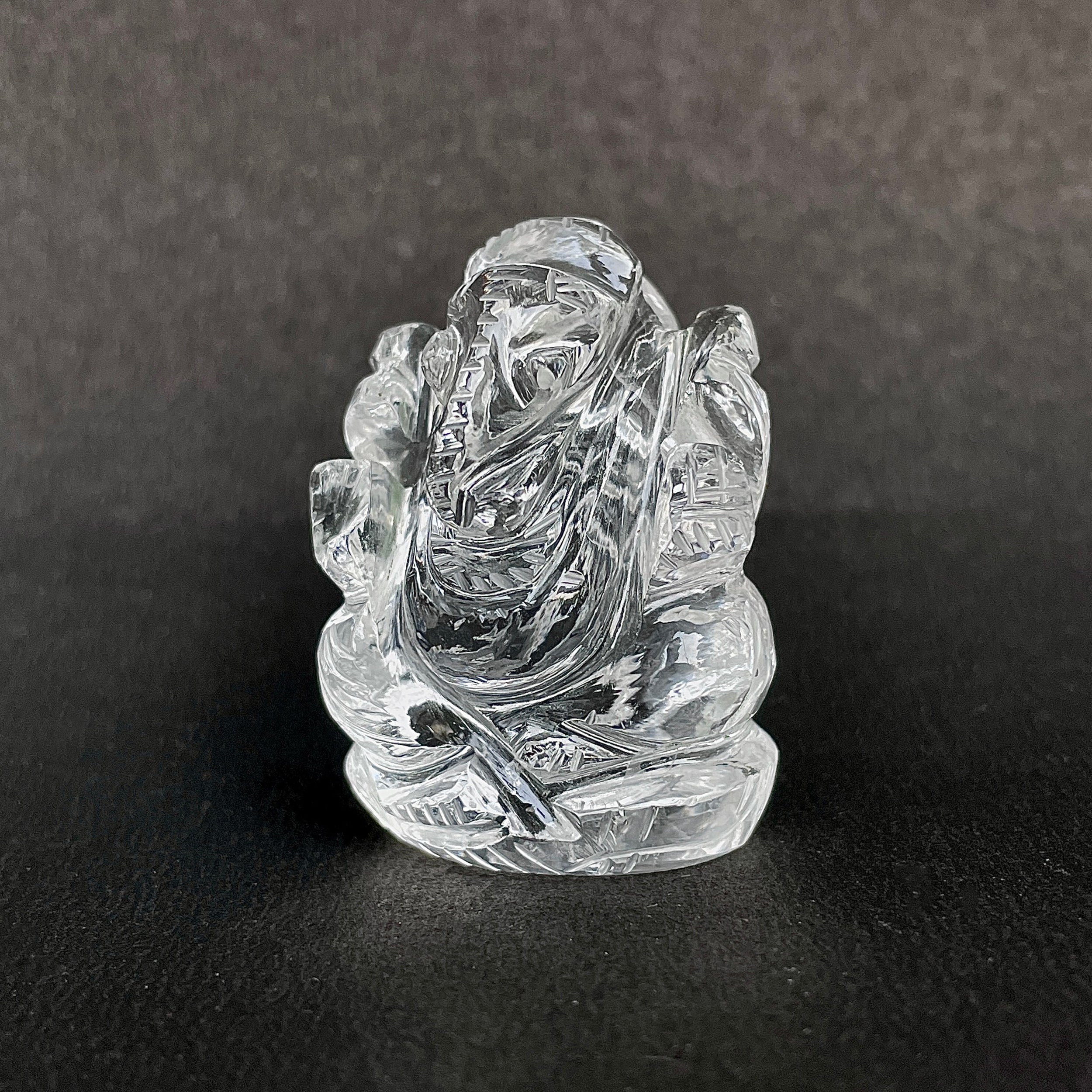 รูปเคารพพระพิฆเนศคริสตัลควอตซ์ 258 กะรัต สูง 4.5 ซม.(CST-MRT-52.)