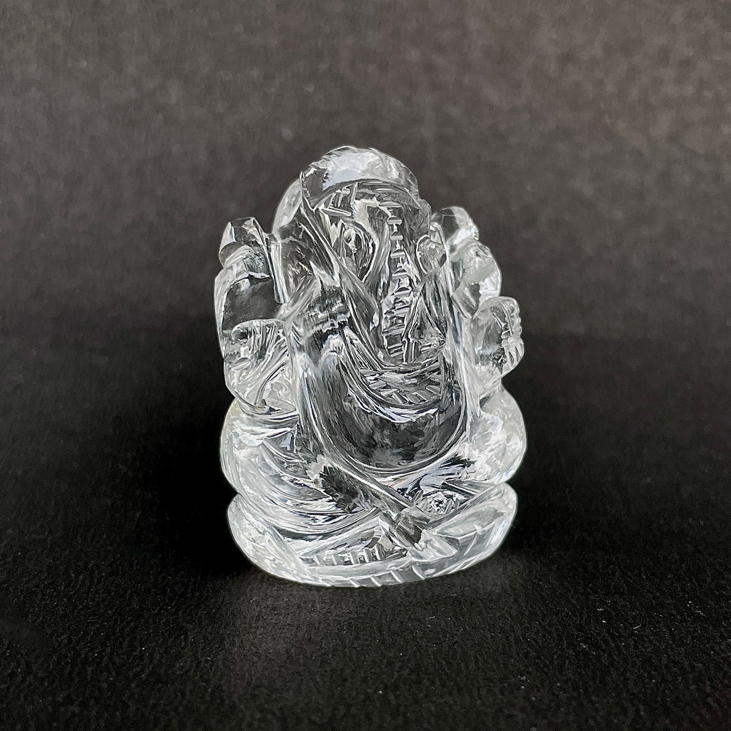 รูปเคารพพระพิฆเนศคริสตัลควอตซ์ 258 กะรัต สูง 4.5 ซม.(CST-MRT-52.)