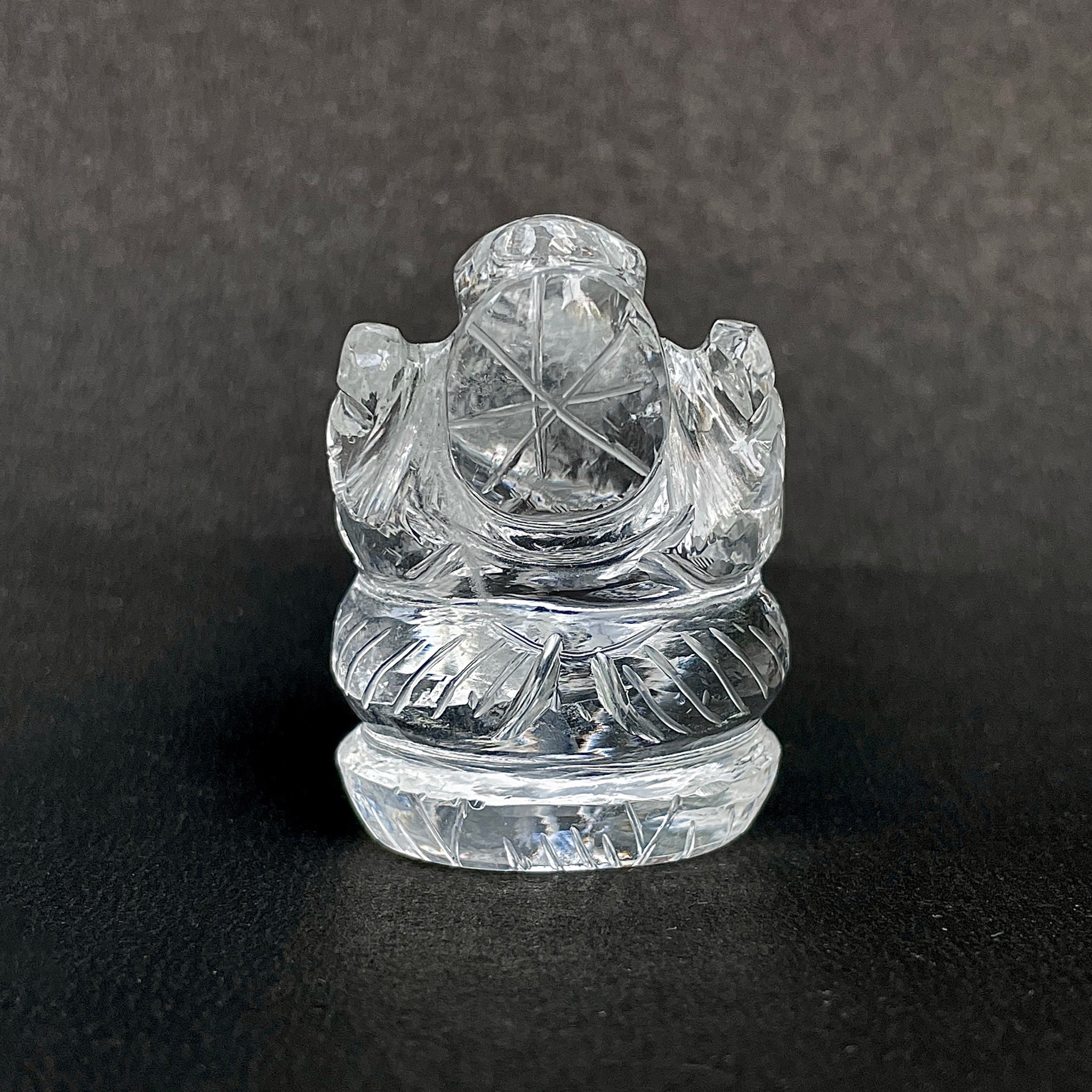 รูปเคารพพระพิฆเนศคริสตัลควอตซ์ 258 กะรัต สูง 4.5 ซม.(CST-MRT-52.)