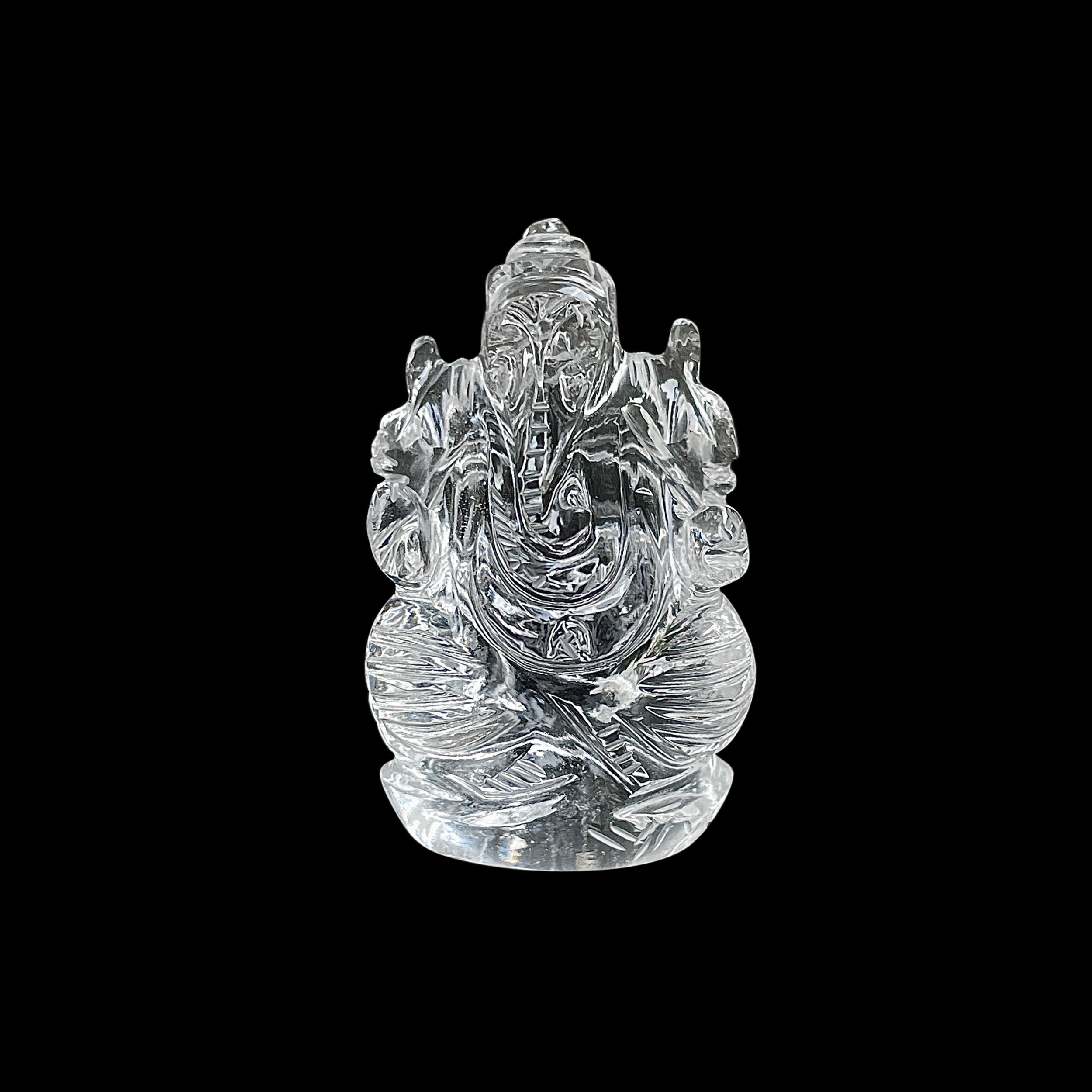 รูปเคารพพระพิฆเนศคริสตัลควอตซ์ 176.5 กะรัต สูง 4.5 ซม.(CST-MRT-53.)