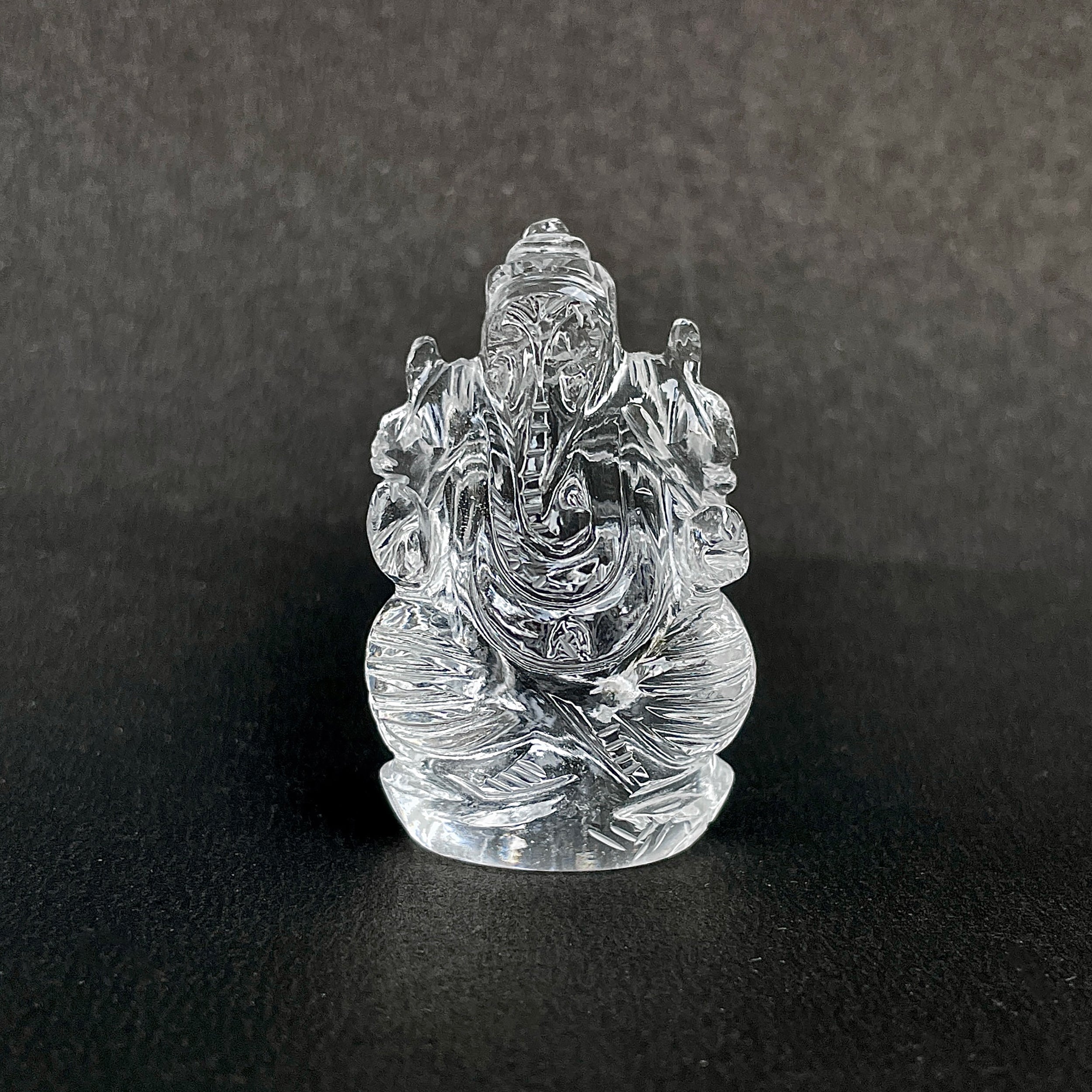 รูปเคารพพระพิฆเนศคริสตัลควอตซ์ 176.5 กะรัต สูง 4.5 ซม.(CST-MRT-53.)