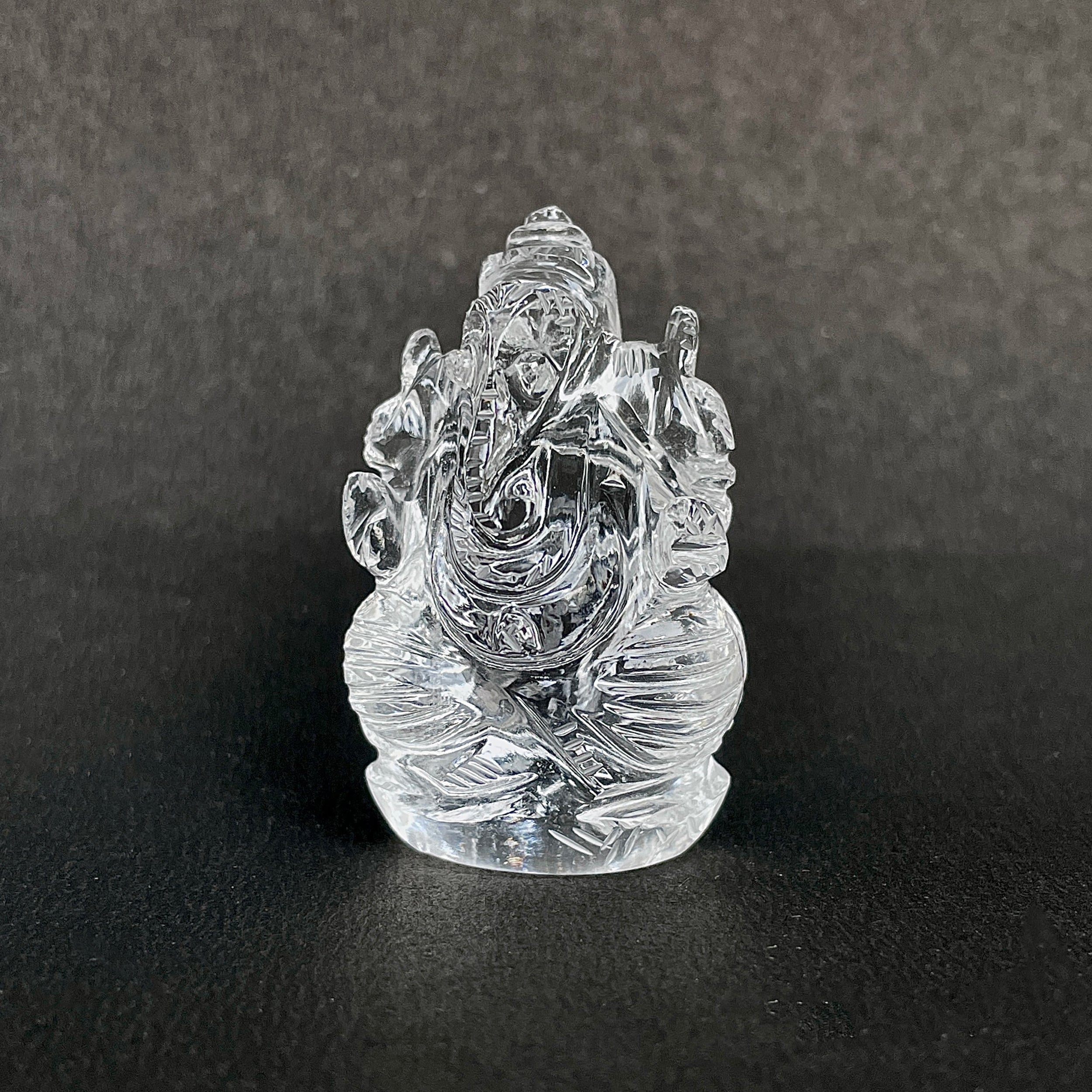 รูปเคารพพระพิฆเนศคริสตัลควอตซ์ 176.5 กะรัต สูง 4.5 ซม.(CST-MRT-53.)