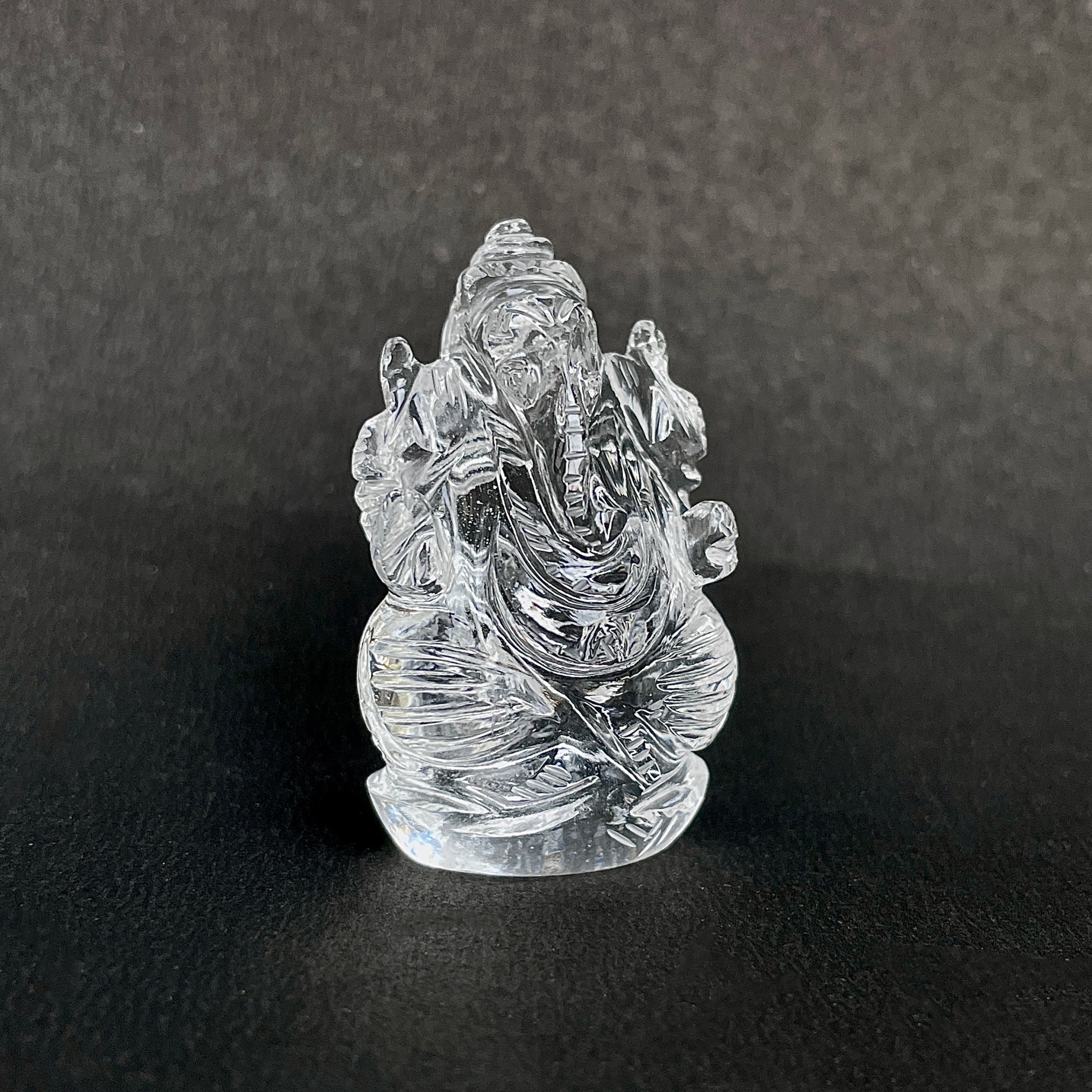 รูปเคารพพระพิฆเนศคริสตัลควอตซ์ 176.5 กะรัต สูง 4.5 ซม.(CST-MRT-53.)