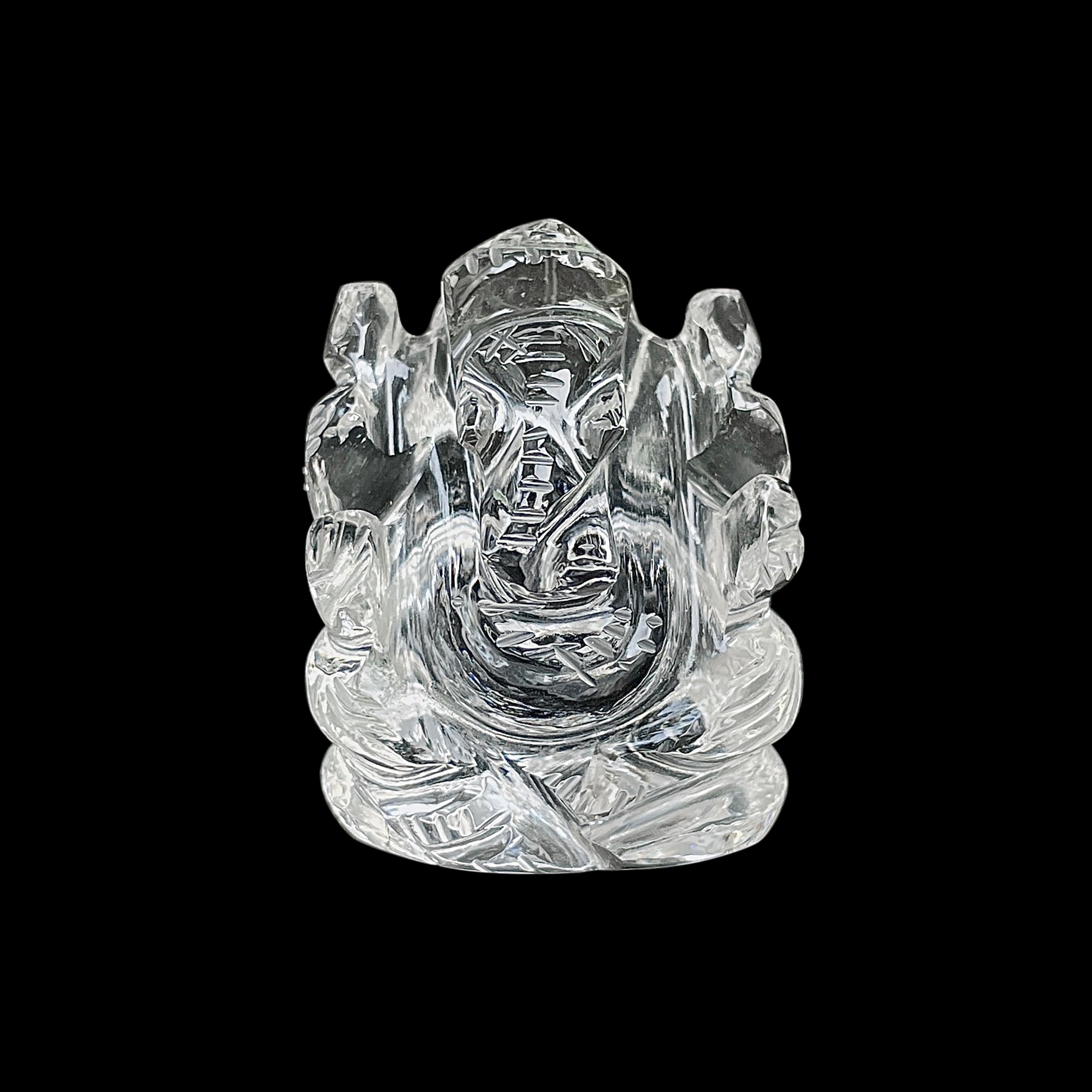 รูปเคารพพระพิฆเนศคริสตัลควอตซ์ 160.5 กะรัต สูง 3.5 ซม.(CST-MRT-54.)